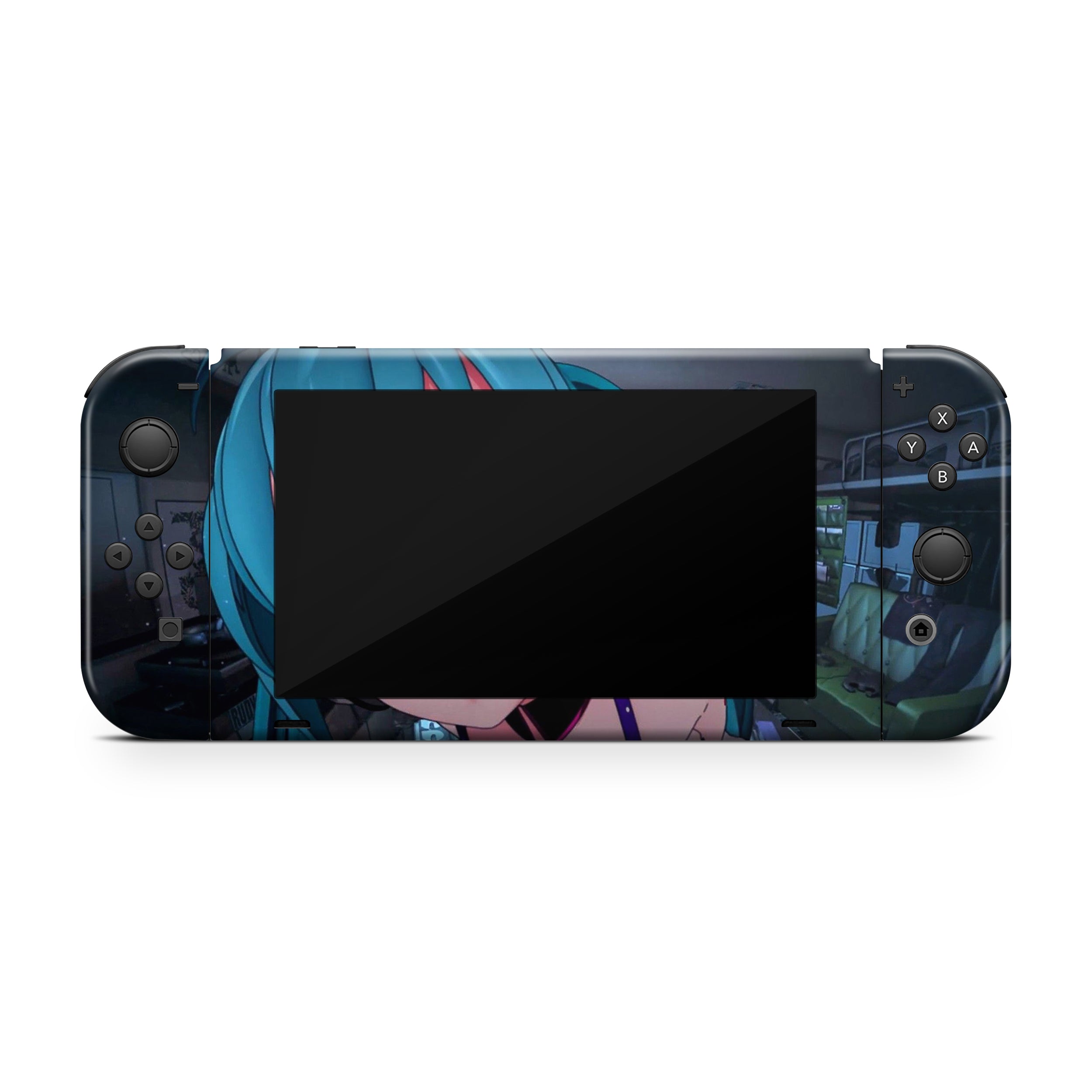 Blue Heroine v1 Nintendo Switch Skin - Anime-inspired design