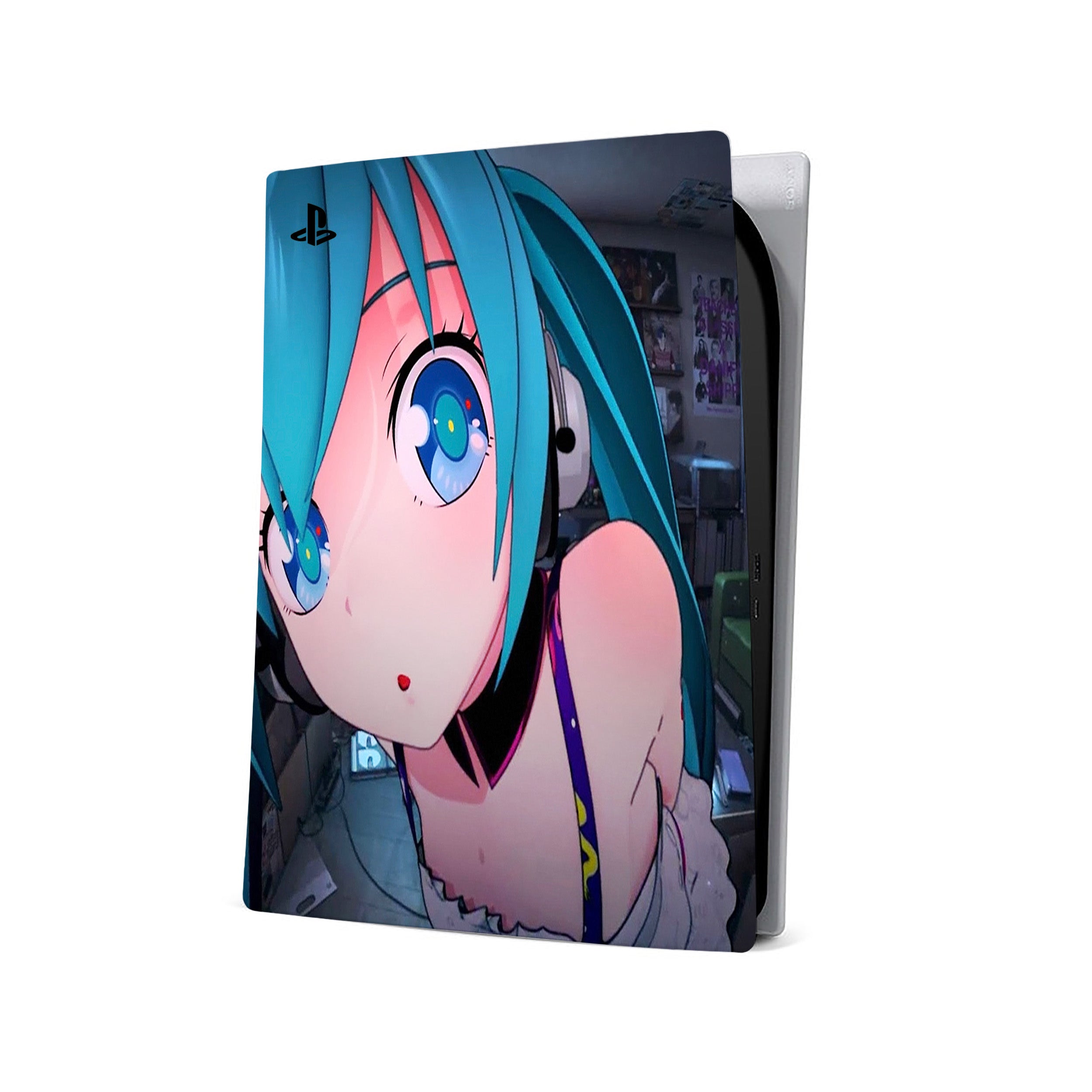 Blue Heroine v1 PS5 Digital Skin - Anime-inspired design