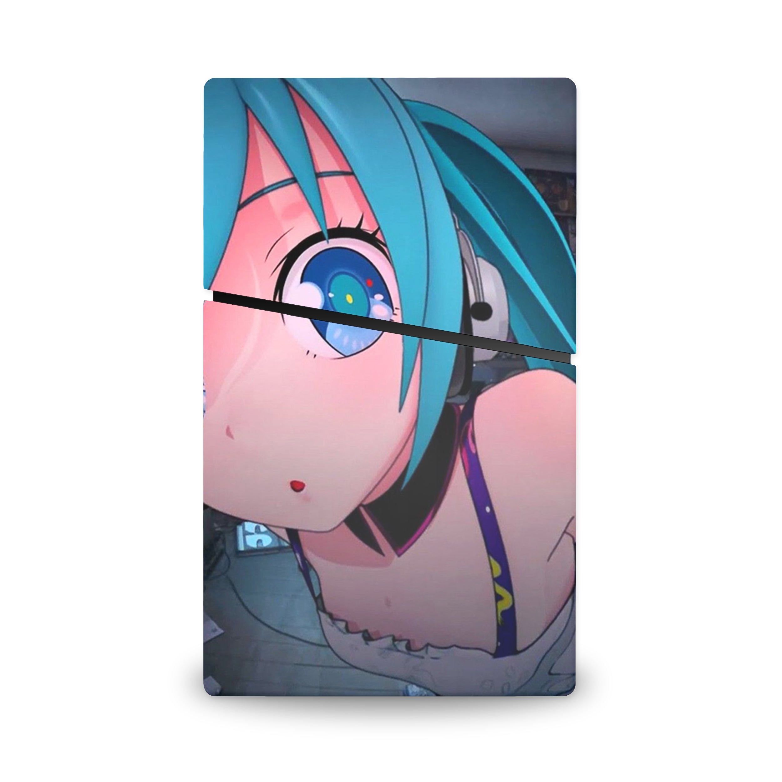 Blue Heroine v1 PS5 Slim Digital Skin - Anime-inspired design