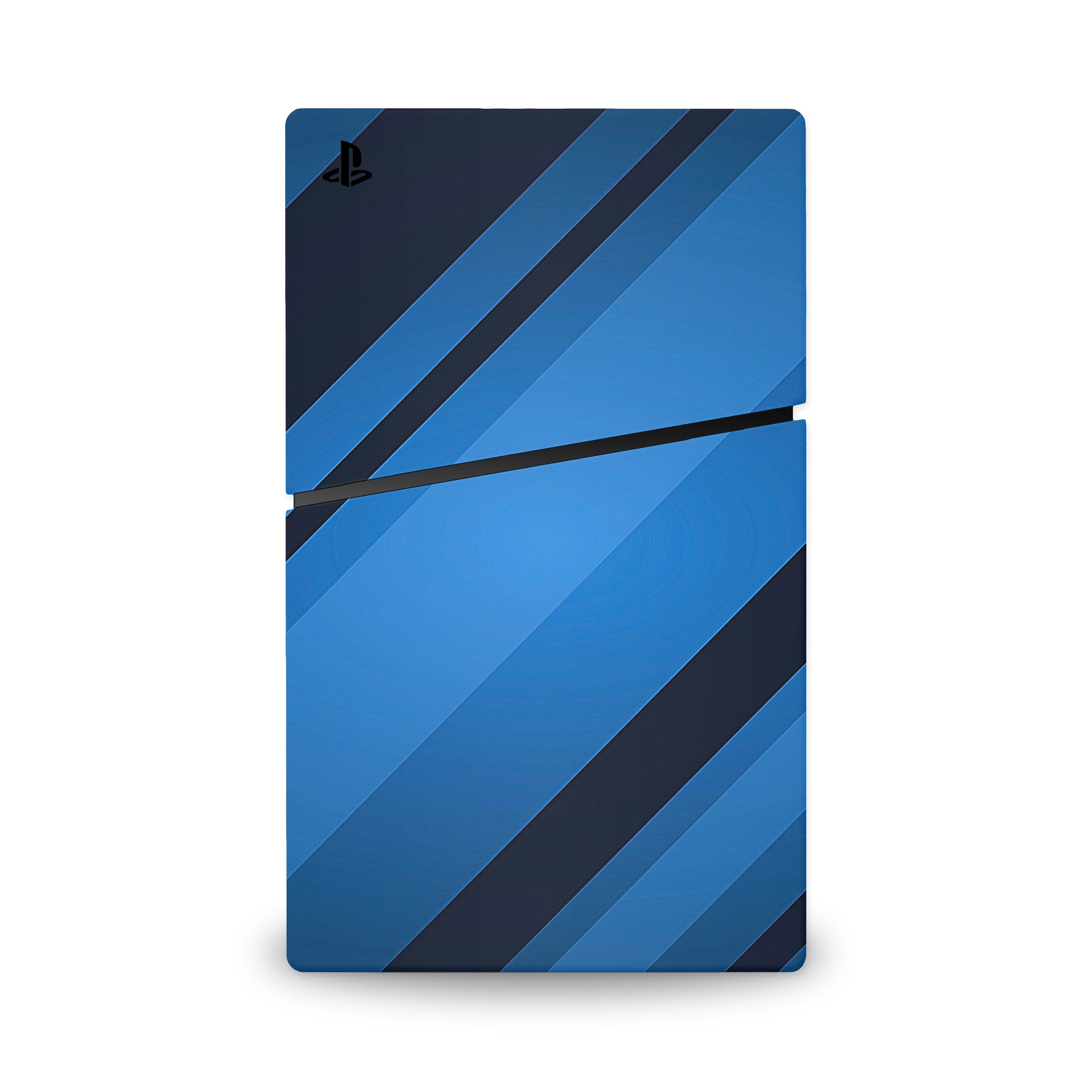 Blue Streaks v1 PS5 Slim Skin - Abstract-inspired design
