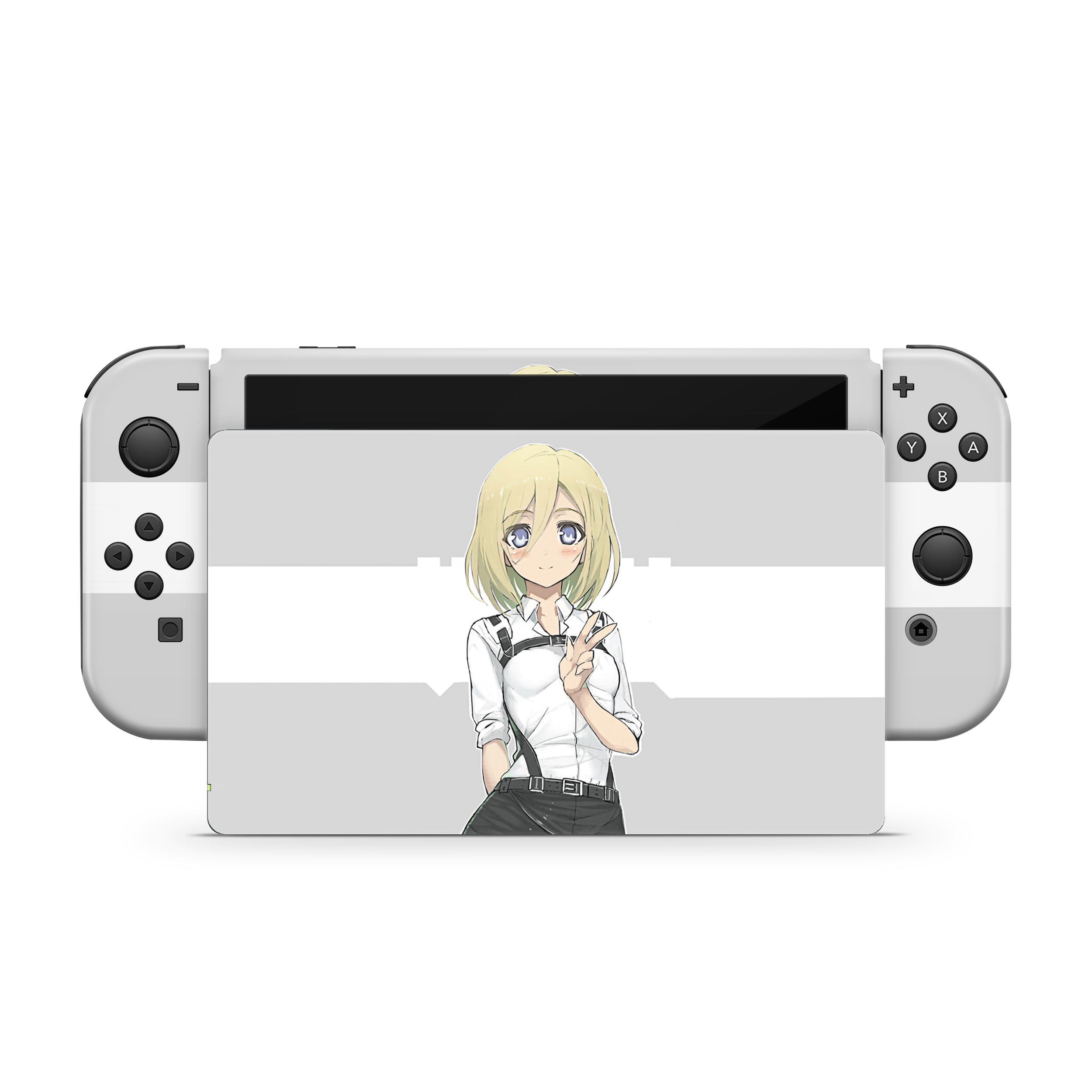 Royal Dawn v2 Nintendo Switch OLED Skin - Anime-inspired design