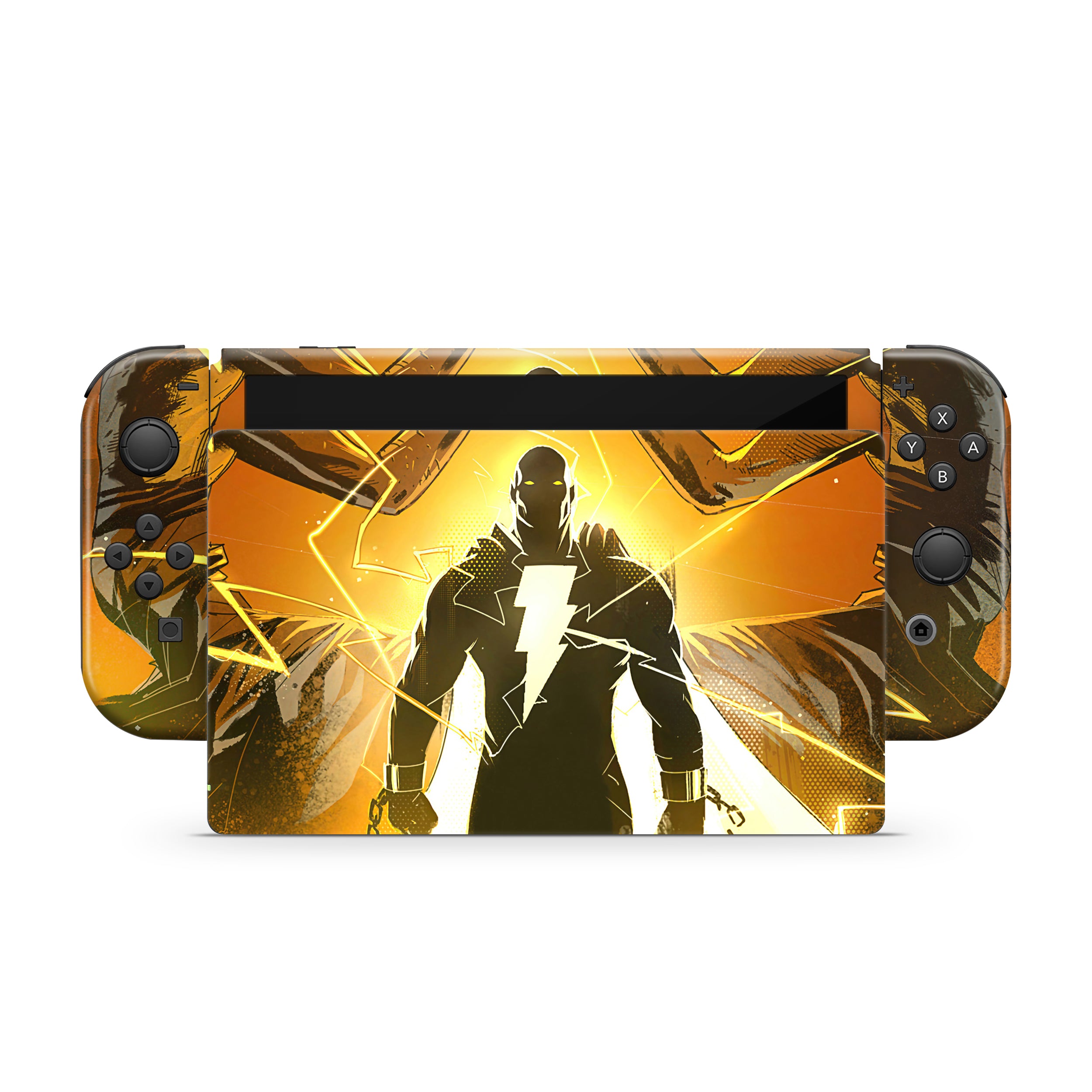 Thunder Tyrant v1 Nintendo Switch OLED Skin - Comics-inspired design