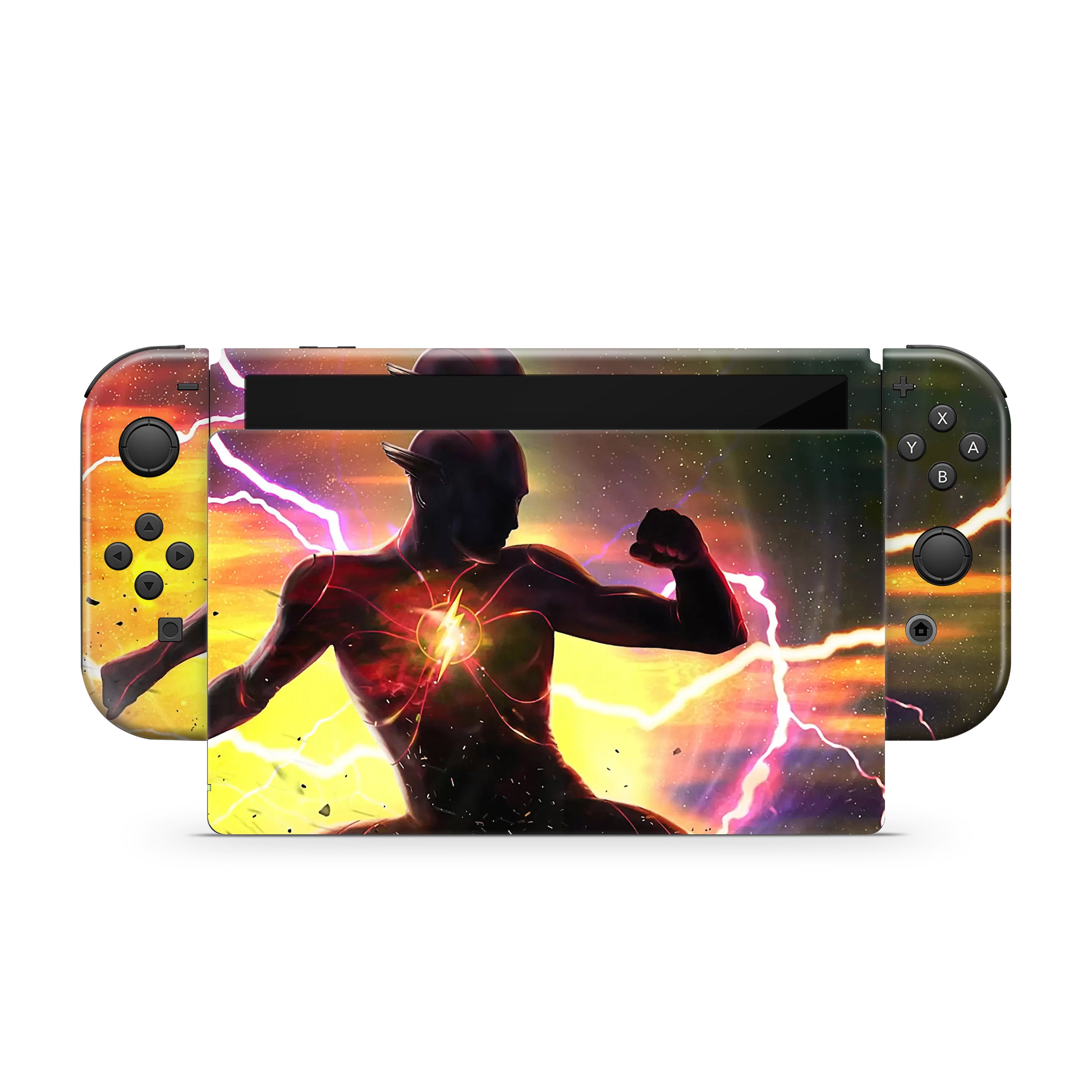Red Velocity v6 Nintendo Switch OLED Skin - Comics-inspired design