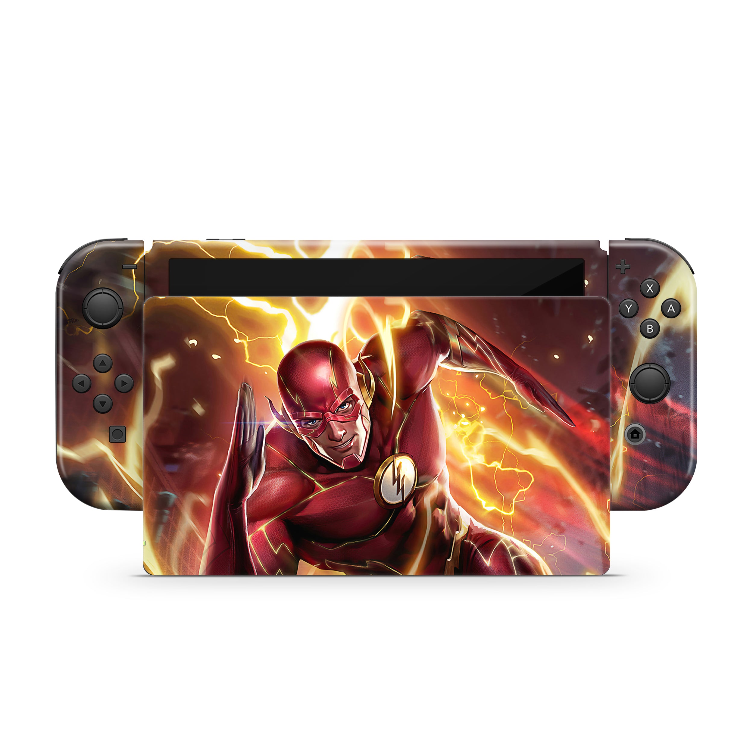 Red Velocity v8 Nintendo Switch OLED Skin - Comics-inspired design