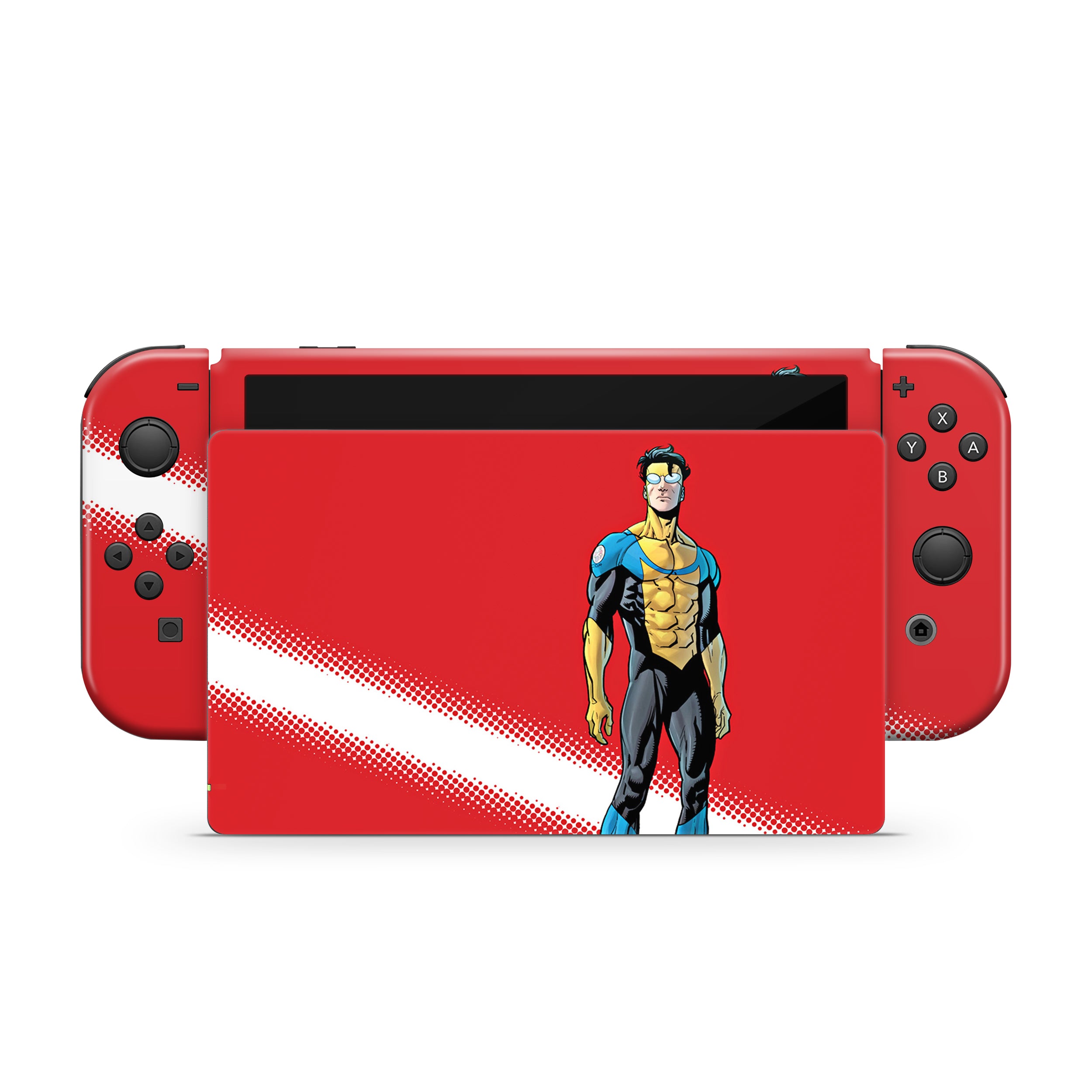 Indomitable Hero v1 Nintendo Switch OLED Skin - Comics-inspired design