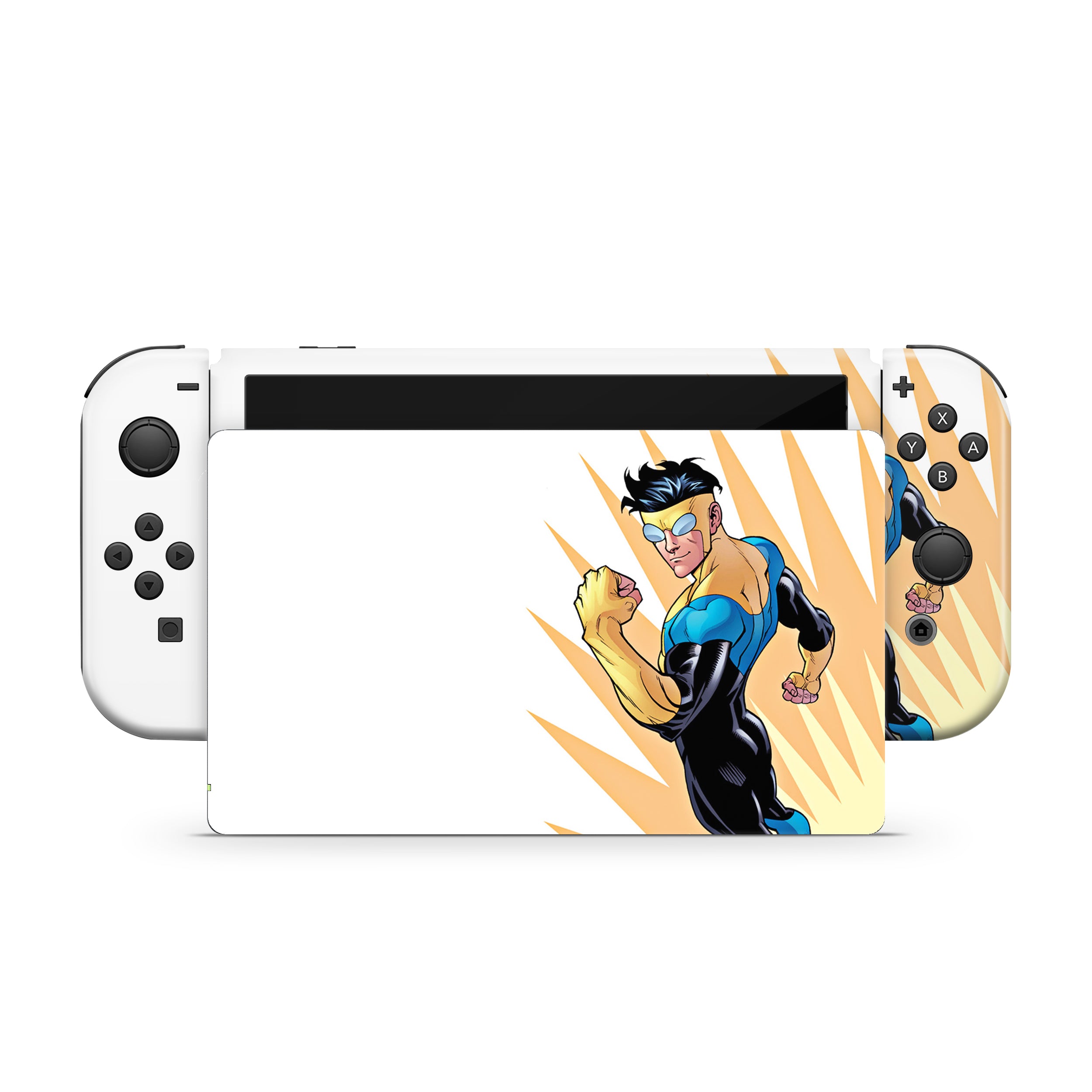 Indomitable Hero v2 Nintendo Switch OLED Skin - Comics-inspired design