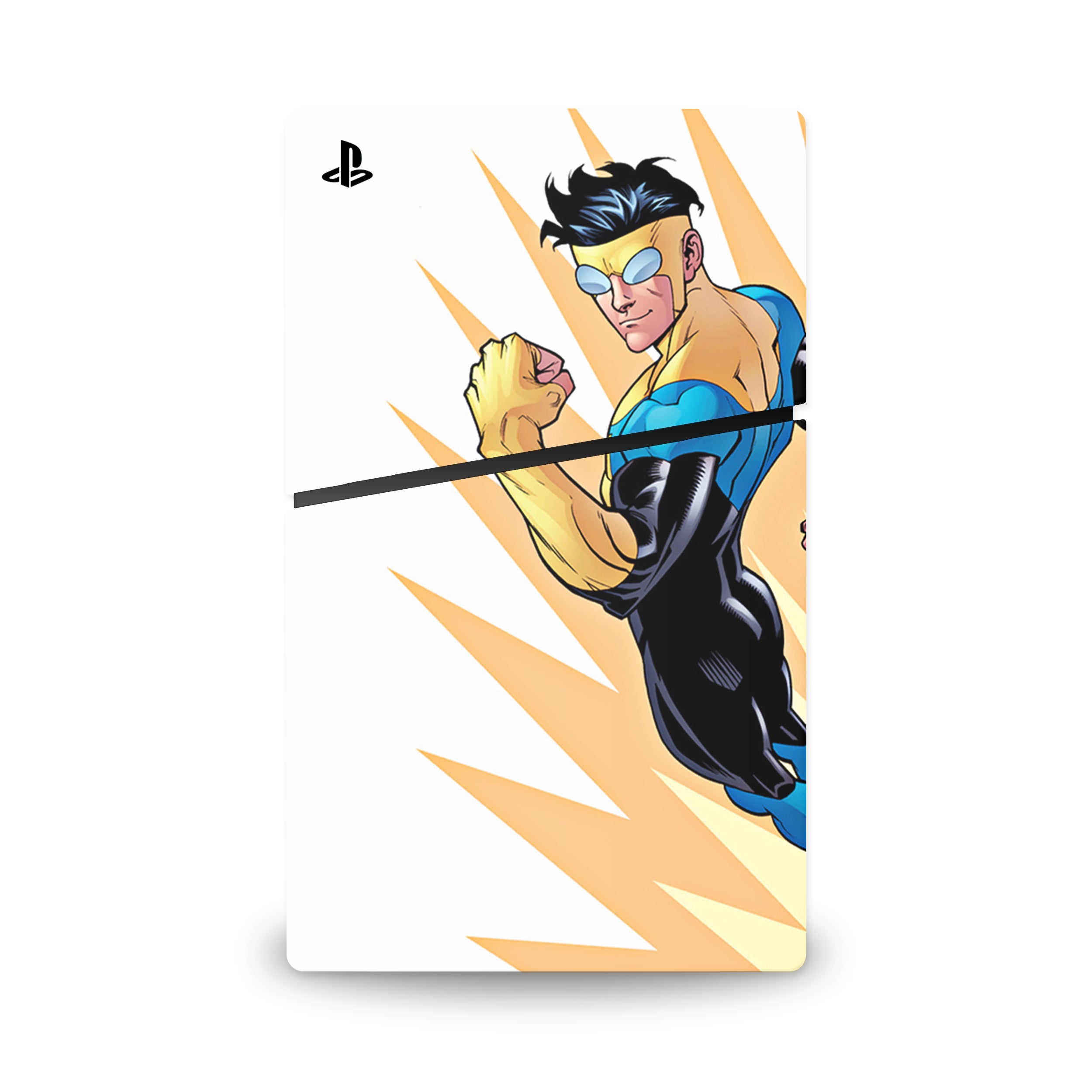 Indomitable Hero v2 PS5 Slim Digital Skin - Comics-inspired design