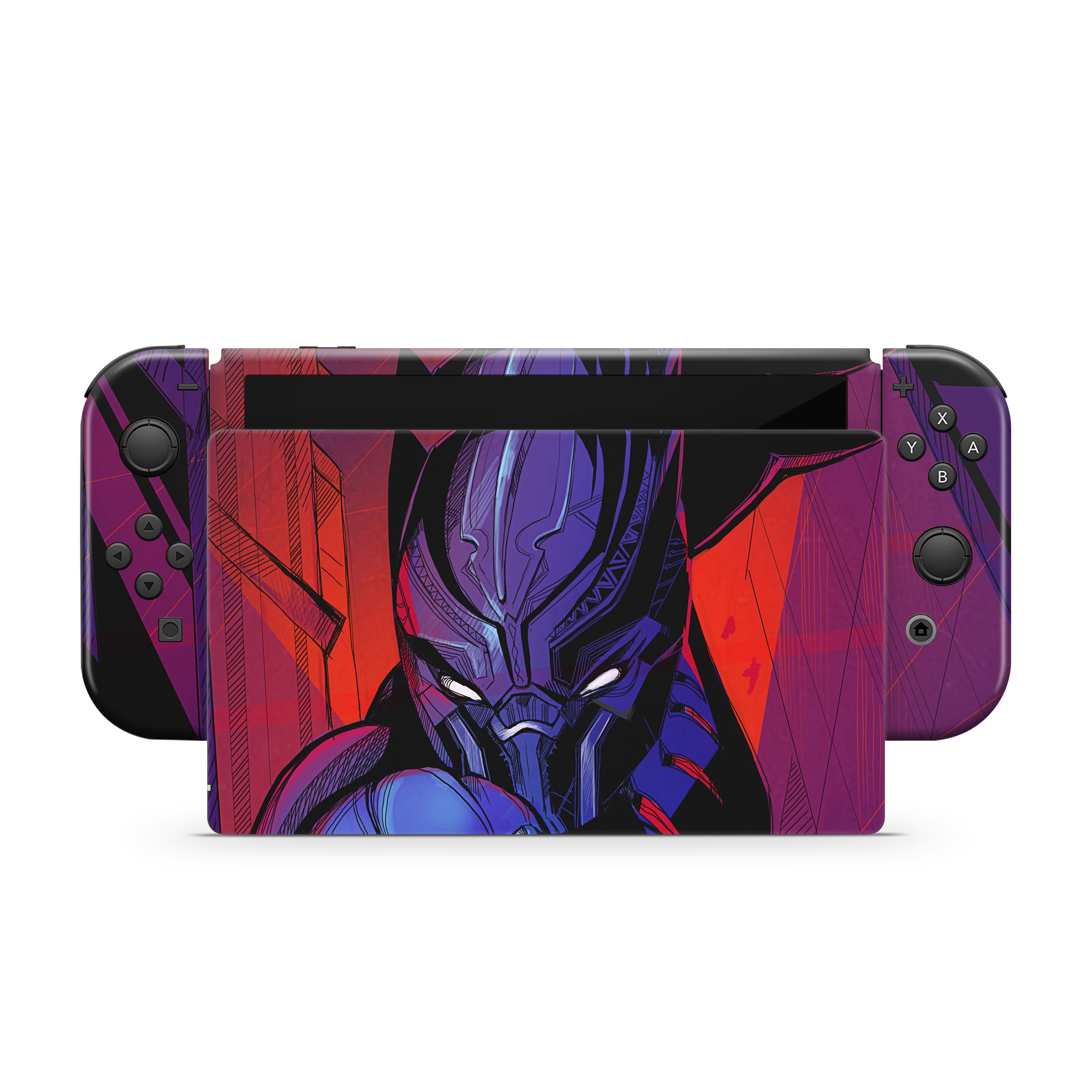 Panther Warrior v14 Nintendo Switch OLED Skin - Comics-inspired design