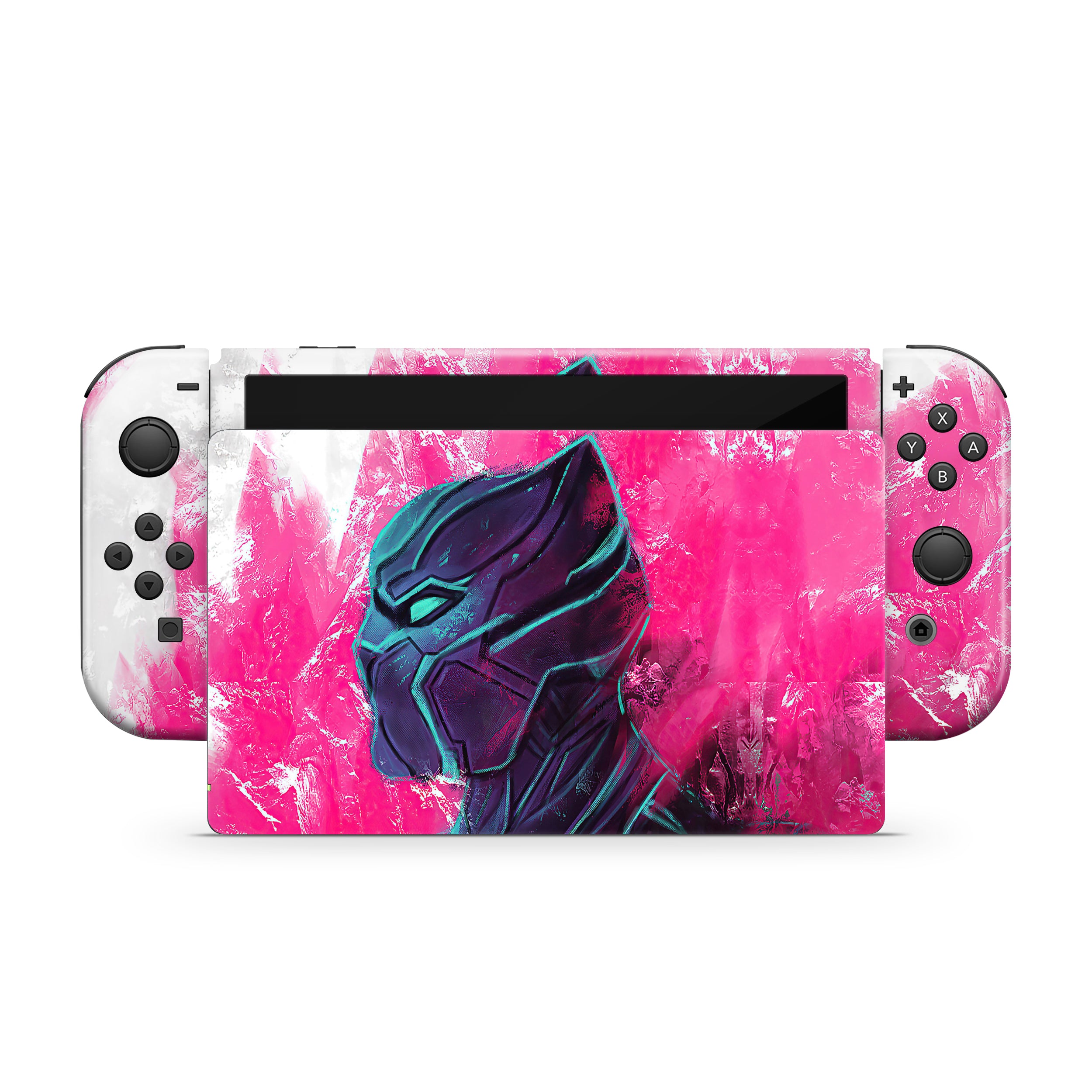Panther Warrior v15 Nintendo Switch OLED Skin - Comics-inspired design