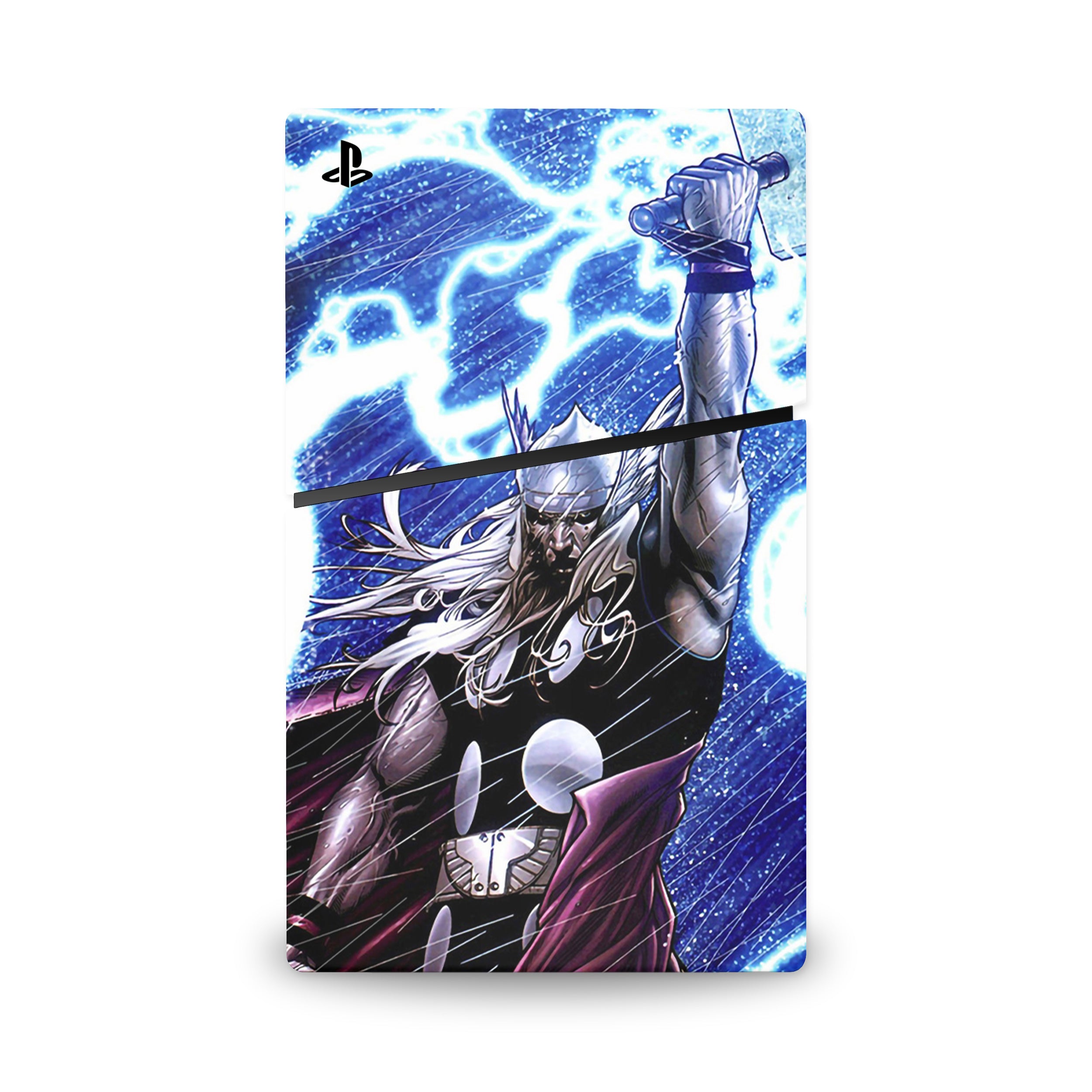 Thunder God v6 PS5 Slim Skin - Comics-inspired design