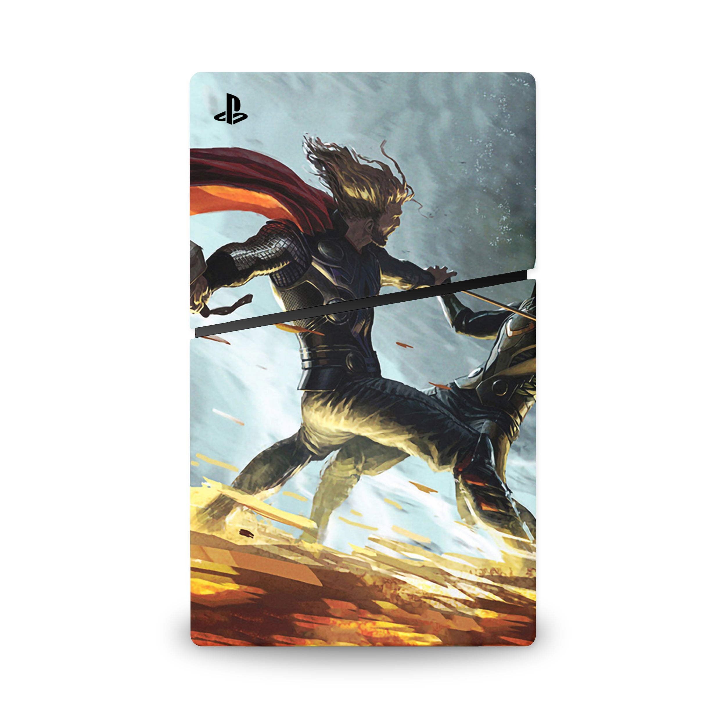 Thunder God v7 PS5 Slim Digital Skin - Comics-inspired design