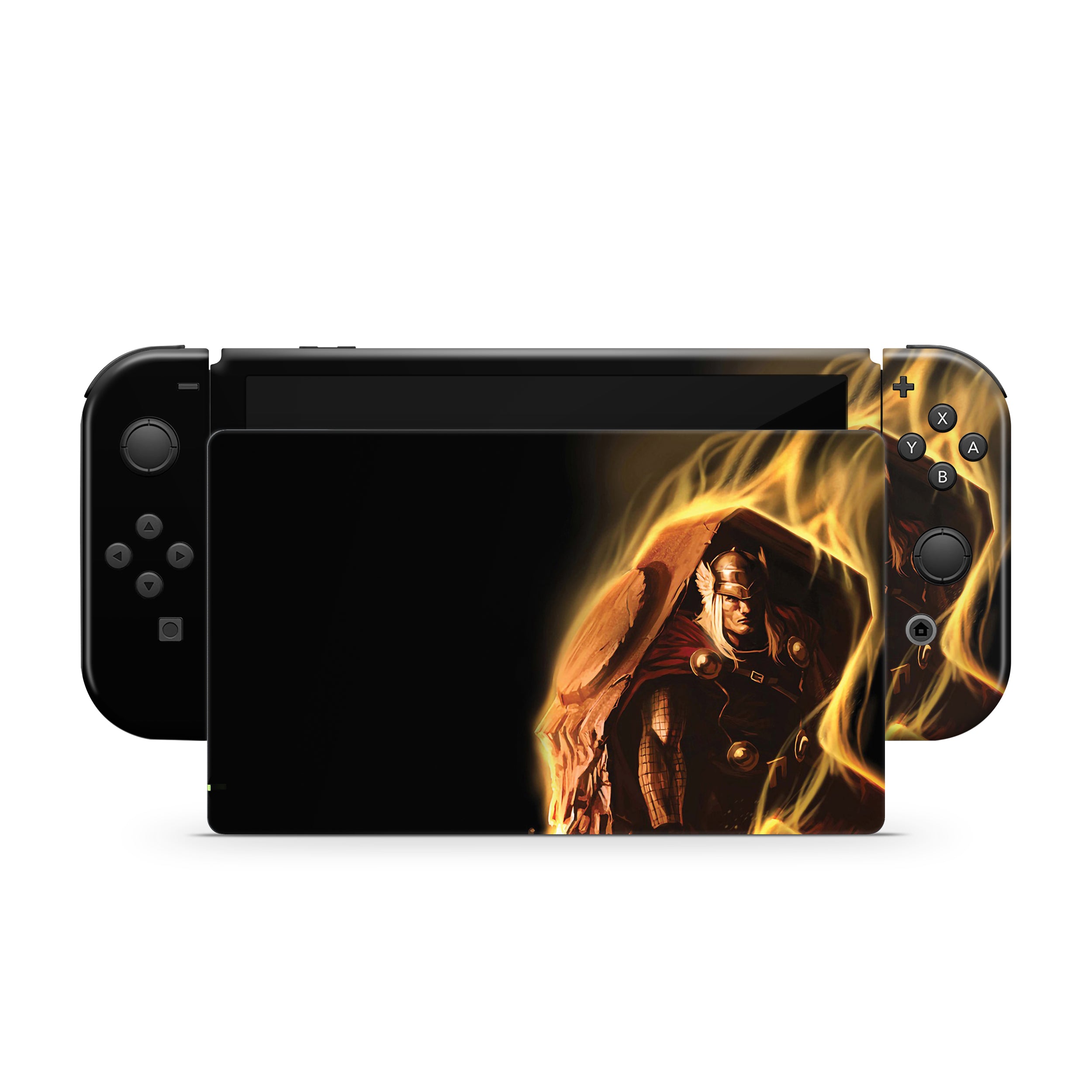 Thunder God v9 Nintendo Switch OLED Skin - Comics-inspired design
