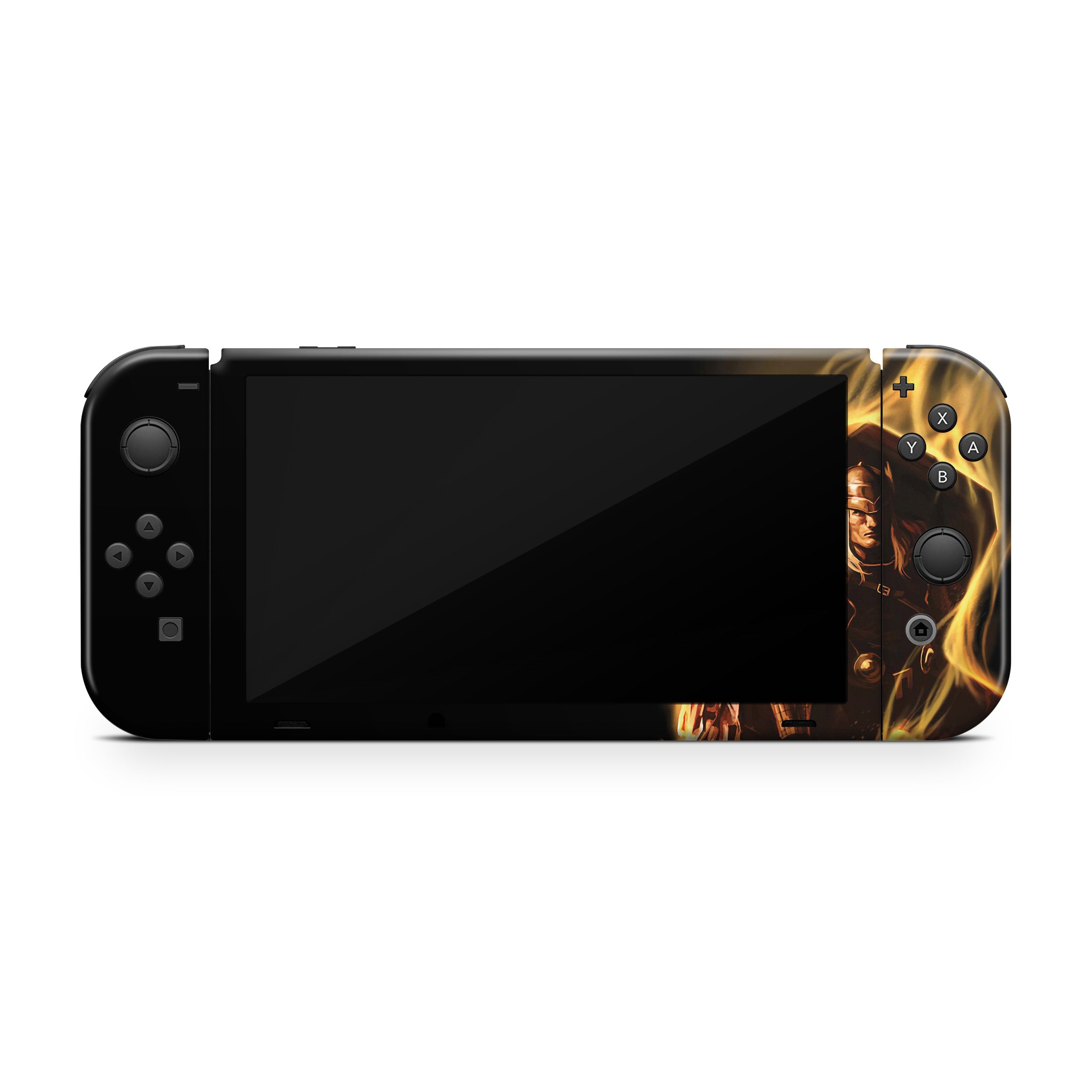 Thunder God v9 Nintendo Switch OLED Skin - Comics-inspired design
