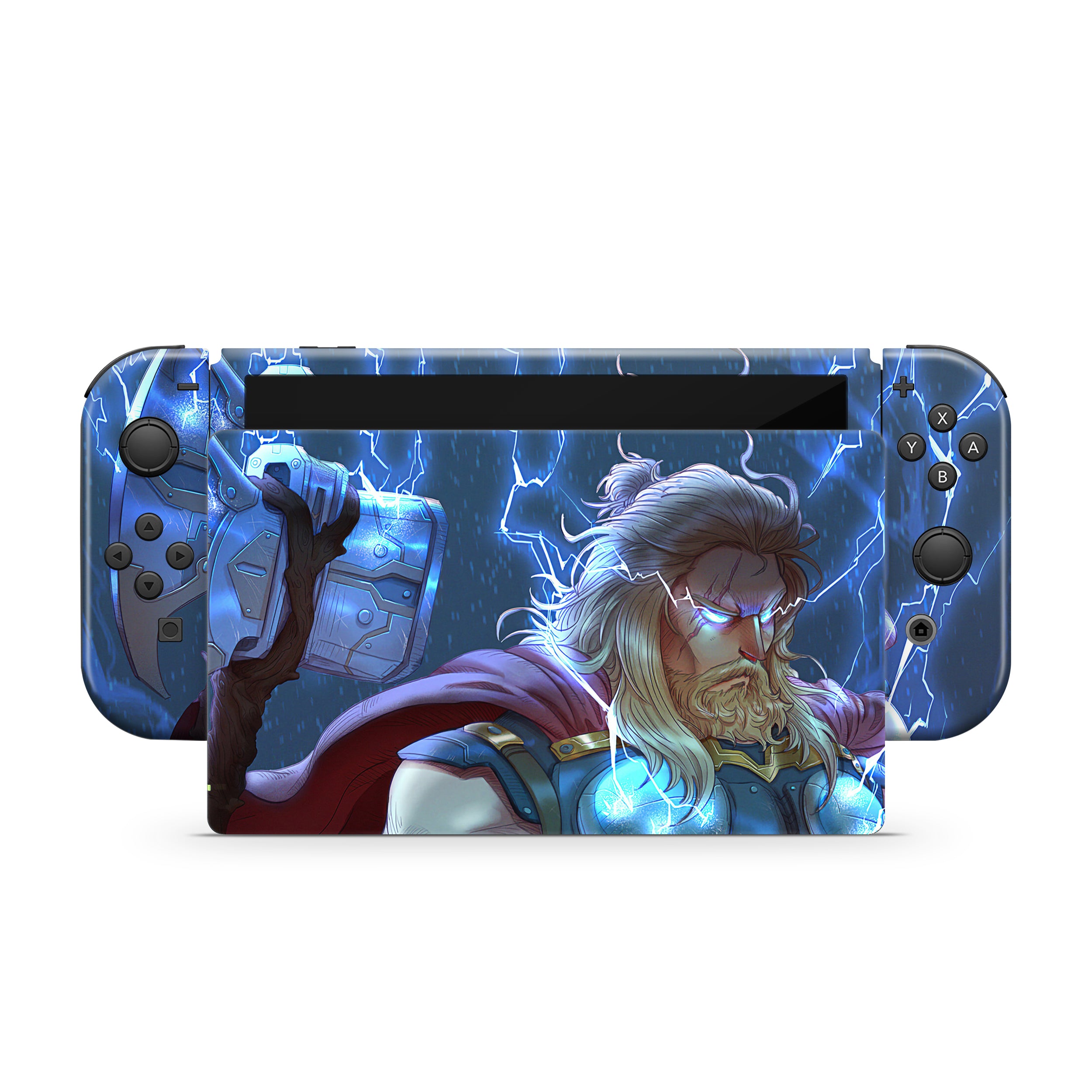Thunder God v11 Nintendo Switch OLED Skin - Comics-inspired design