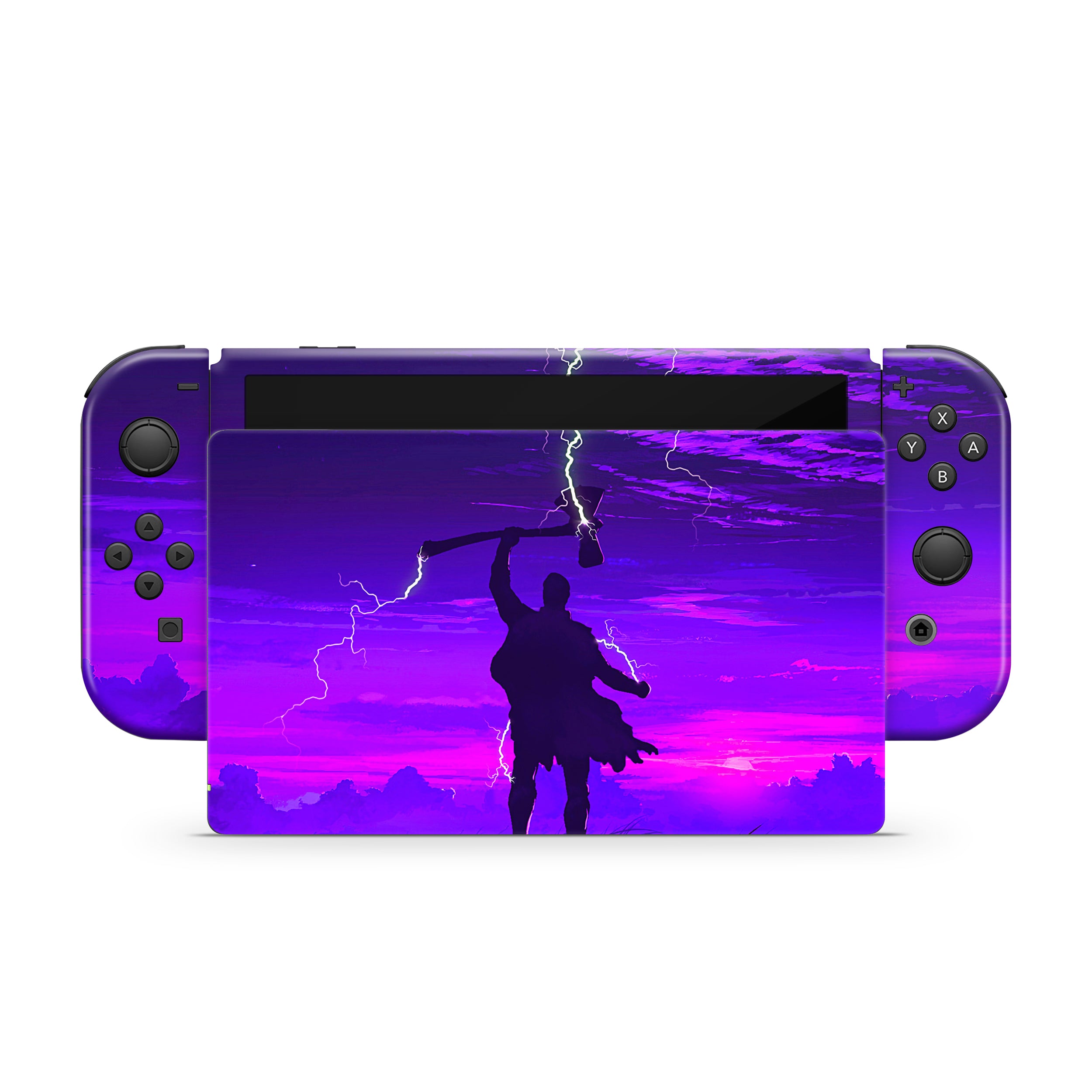 Thunder God v13 Nintendo Switch OLED Skin - Comics-inspired design