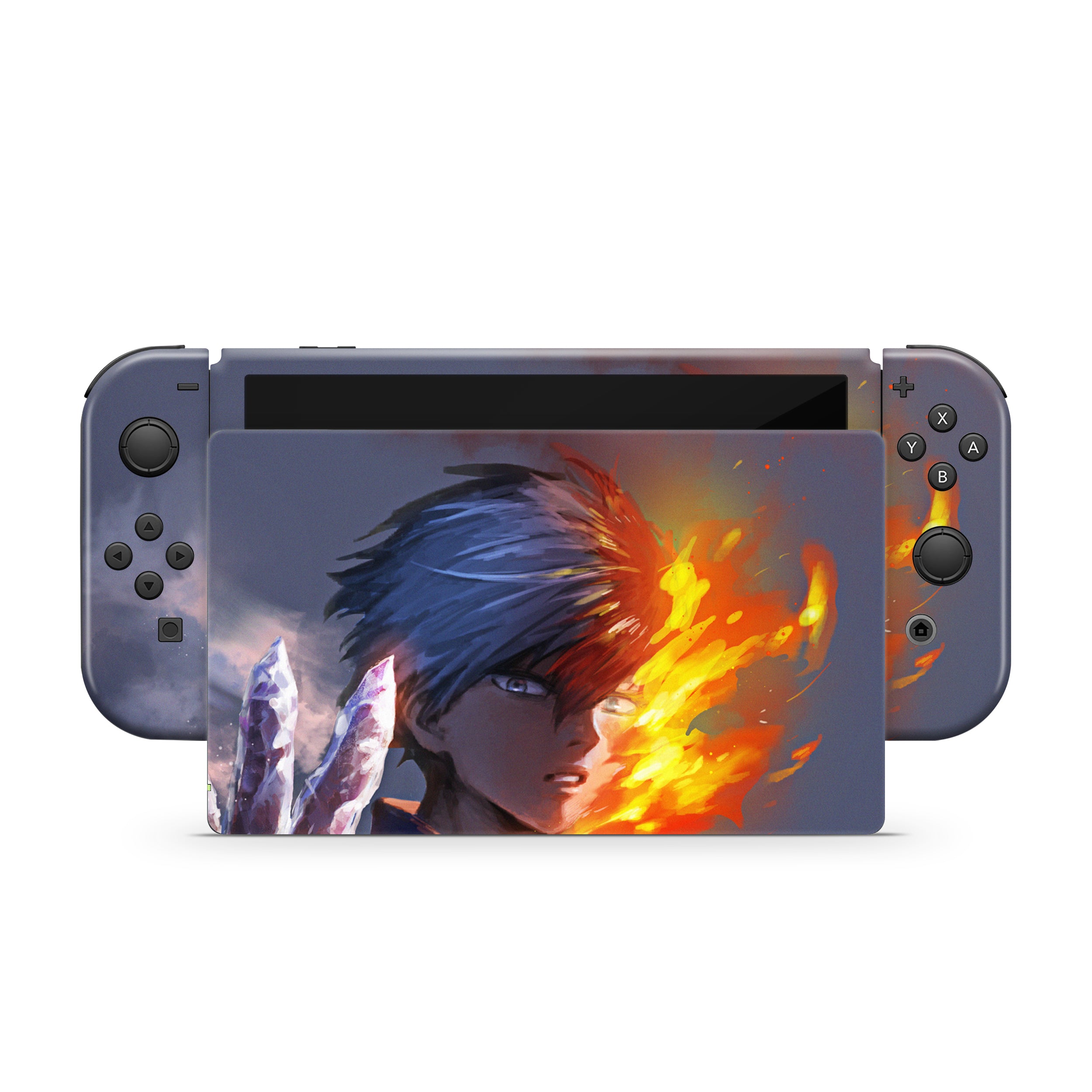 Frozen Inferno v1 Nintendo Switch OLED Skin - Anime-inspired design