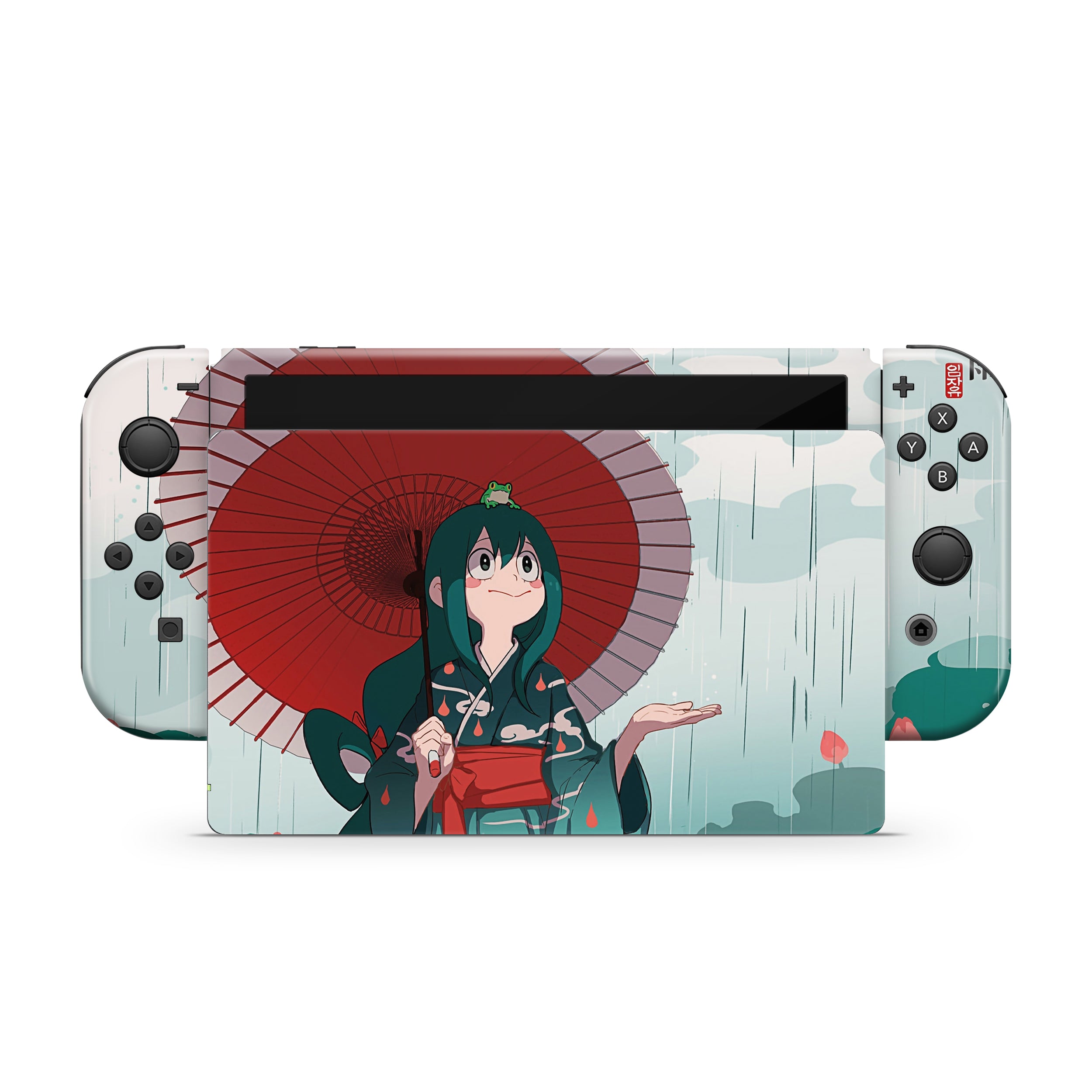 Frog Warrior v1 Nintendo Switch OLED Skin - Anime-inspired design