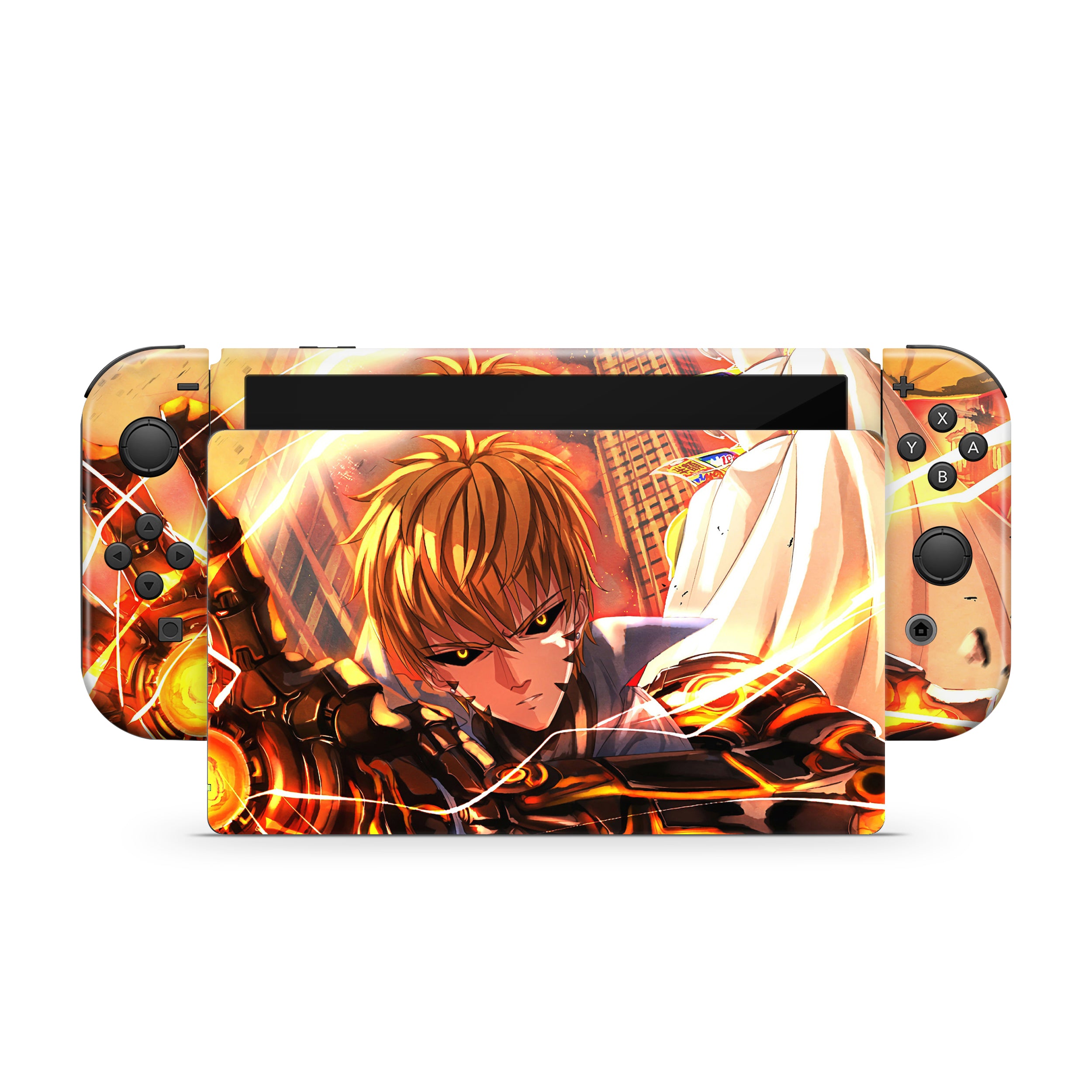 Cybernetic Warrior v1 Nintendo Switch OLED Skin - Anime-inspired design
