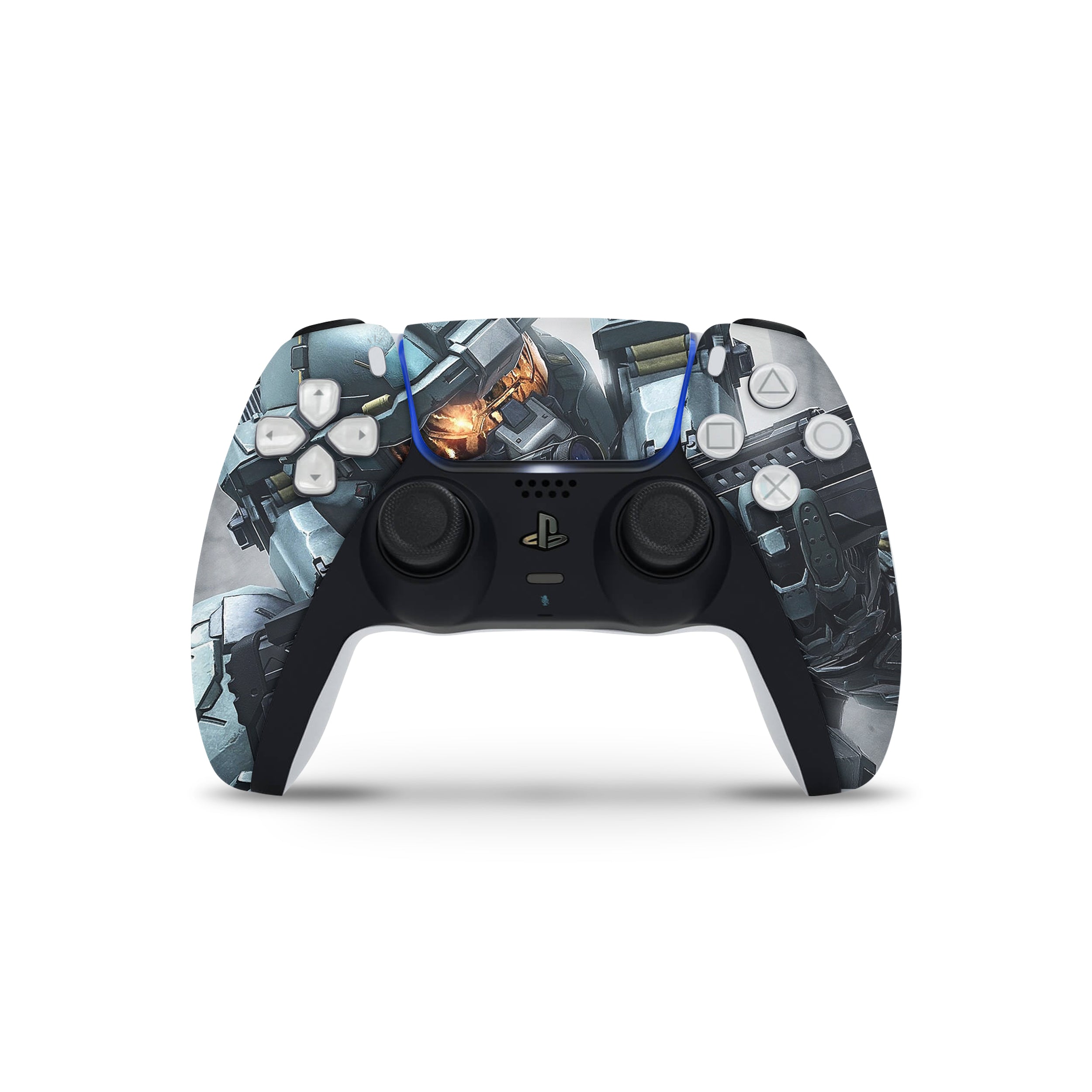 Spartan Sentinel v9 PS5 Controller Skin - Video Game-inspired design
