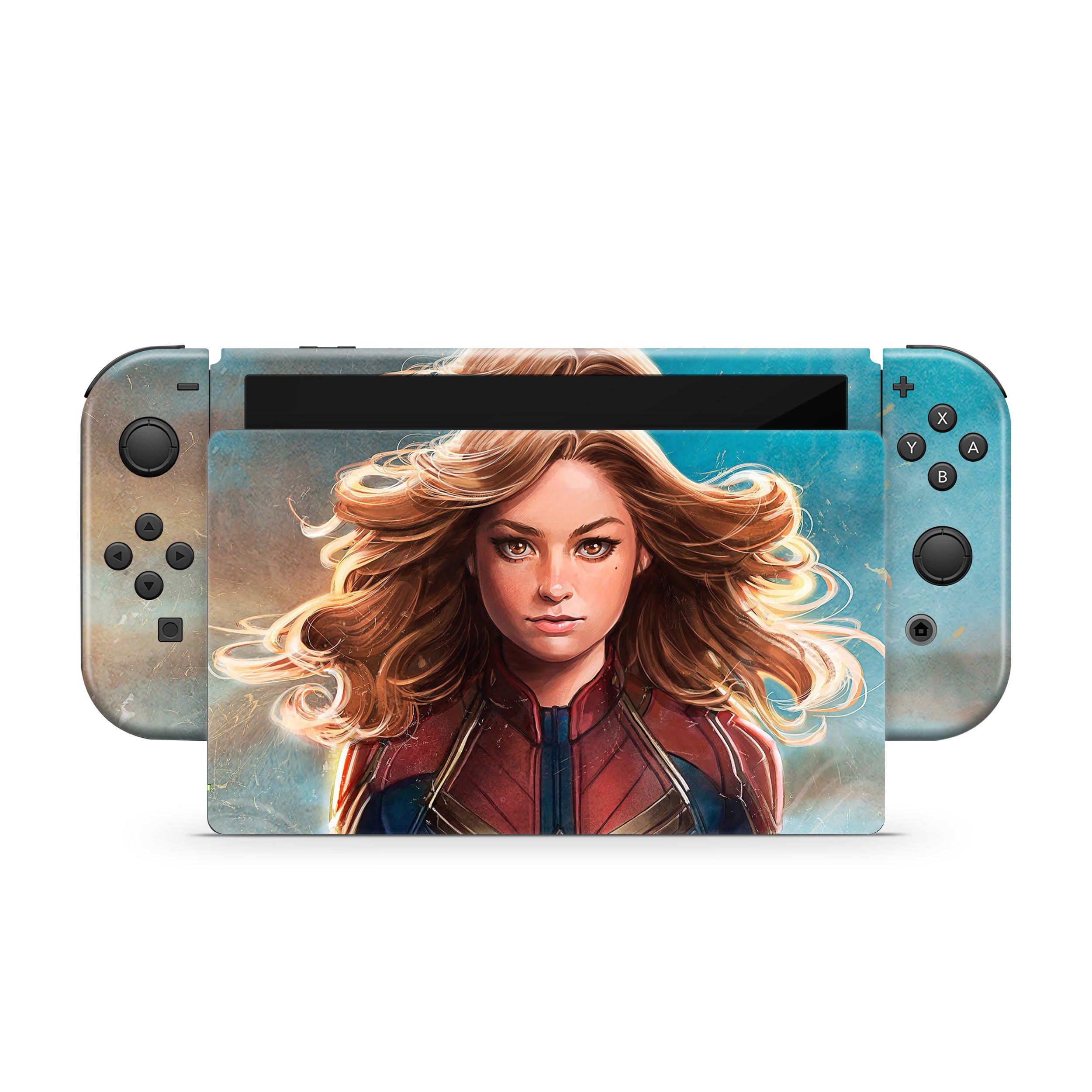Galactic Champion v5 Nintendo Switch OLED Skin - Comics-inspired design