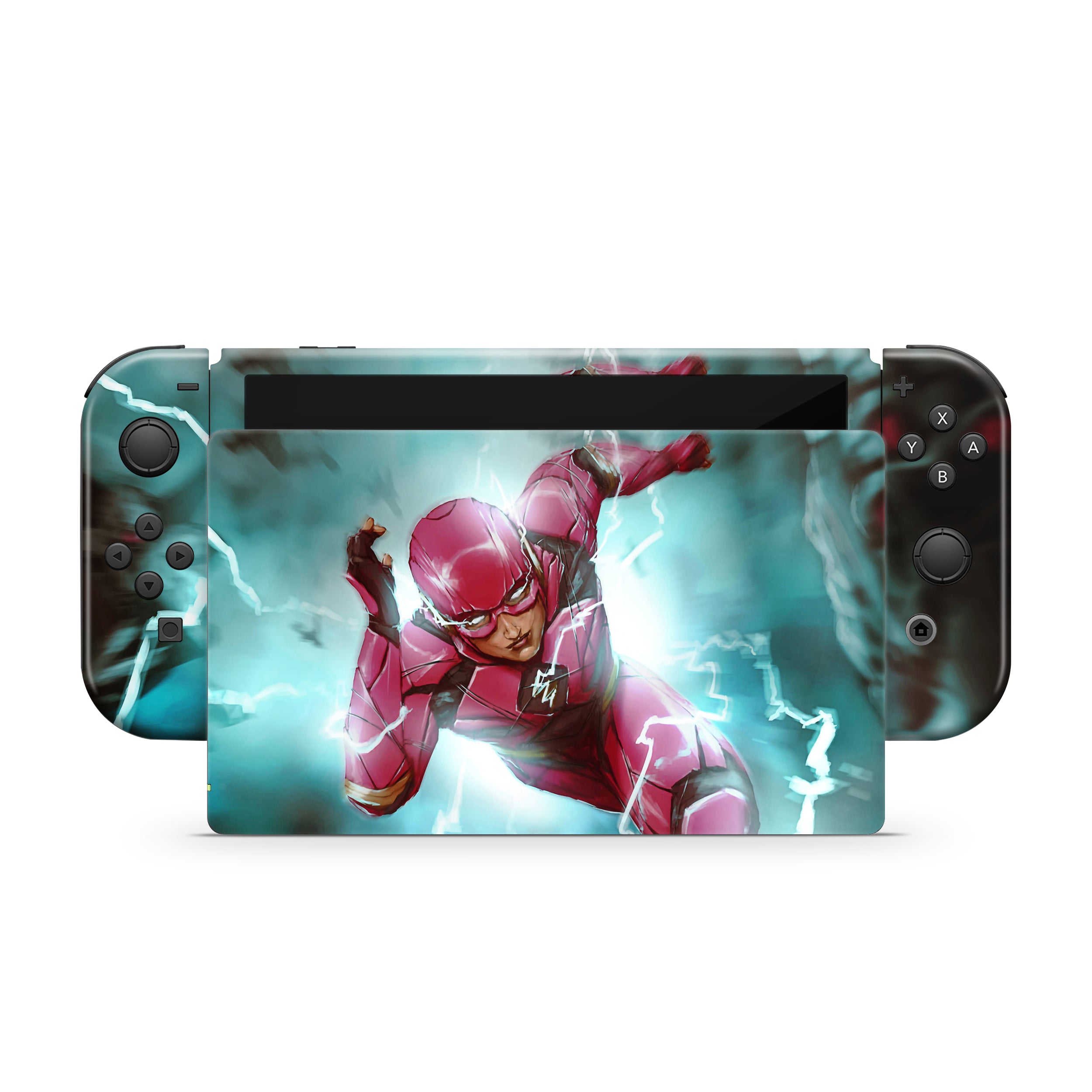Red Velocity v1 Nintendo Switch OLED Skin - Comics-inspired design