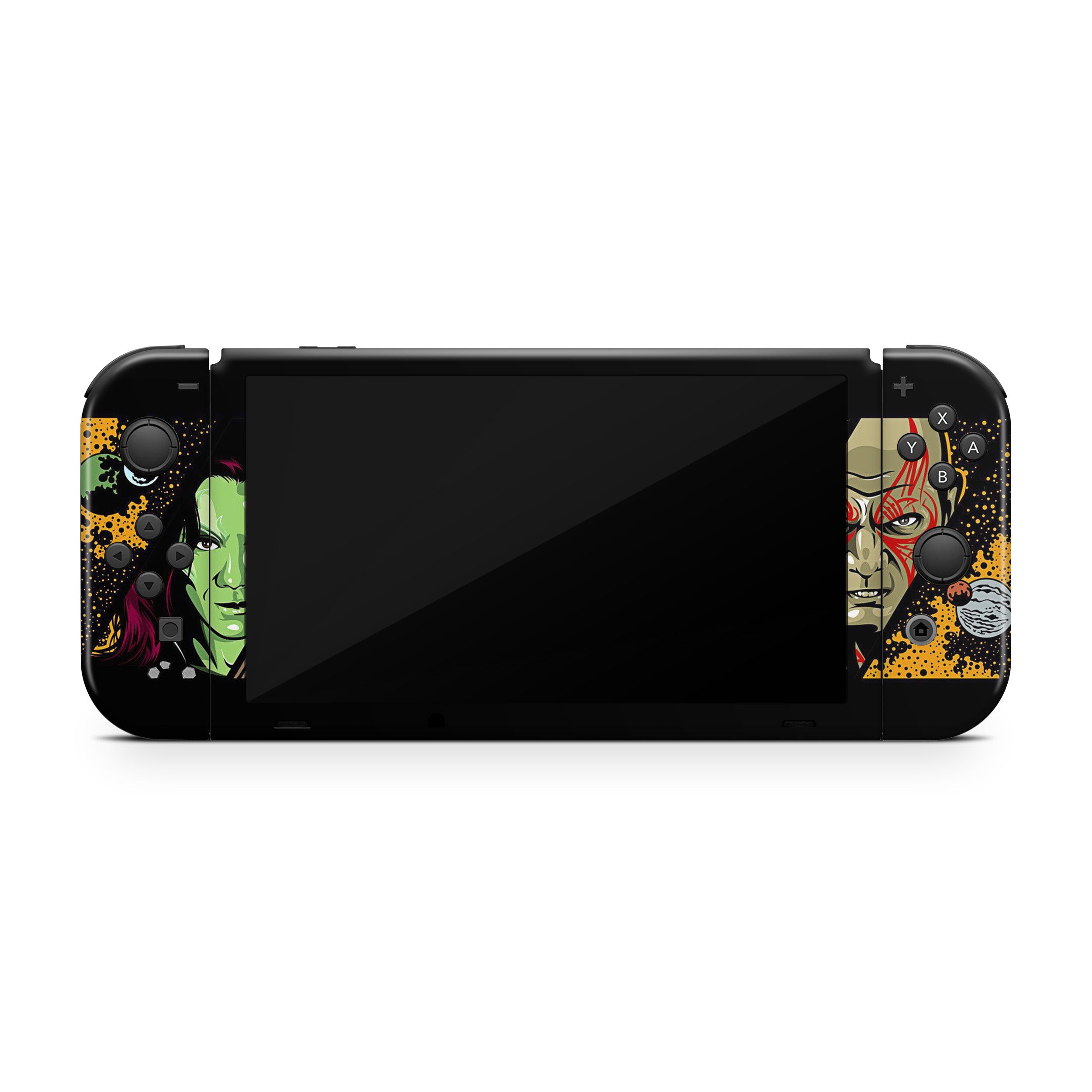 Stellar Warriors v3 Nintendo Switch OLED Skin - Comics-inspired design