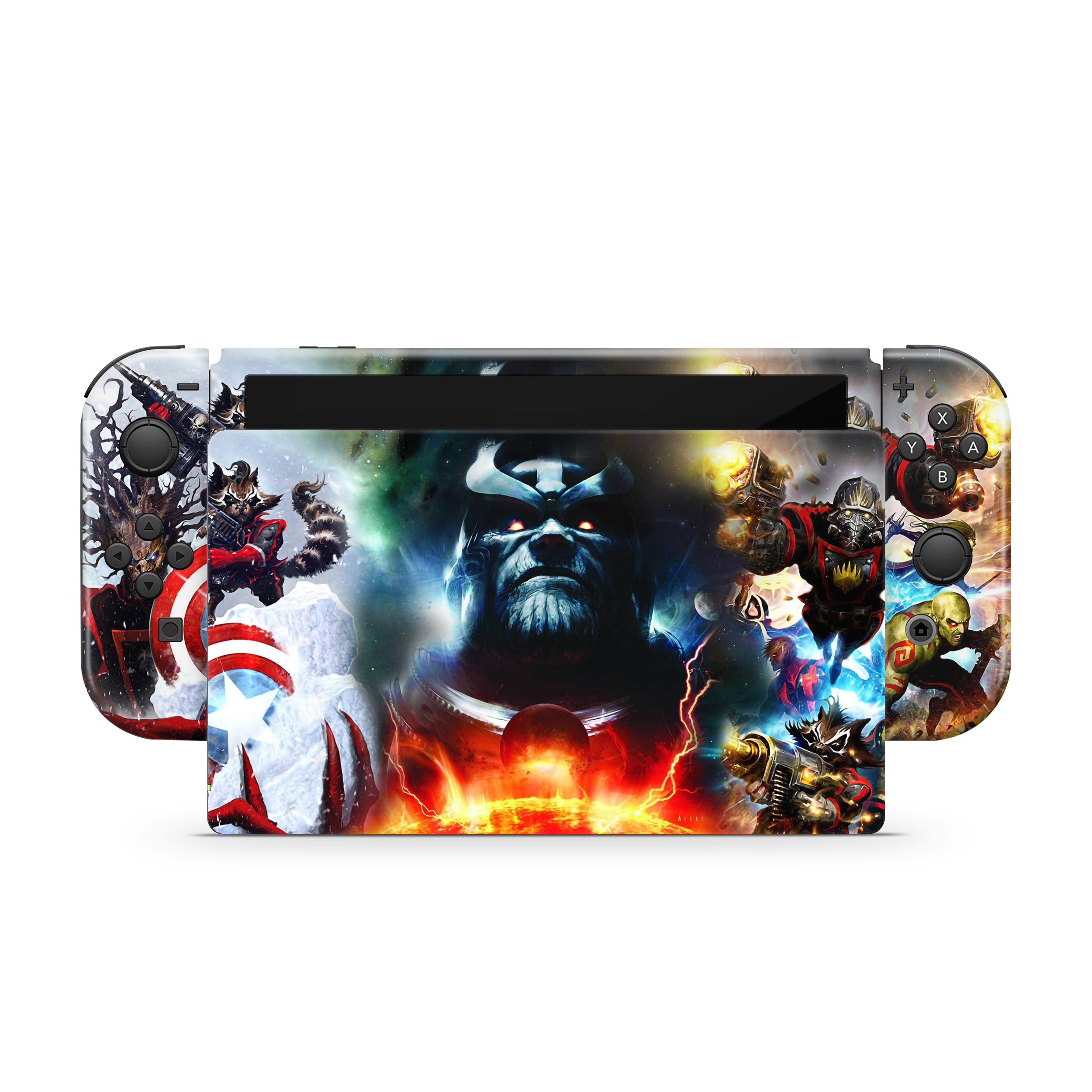 Titan of Doom v4 Nintendo Switch OLED Skin - Comics-inspired design