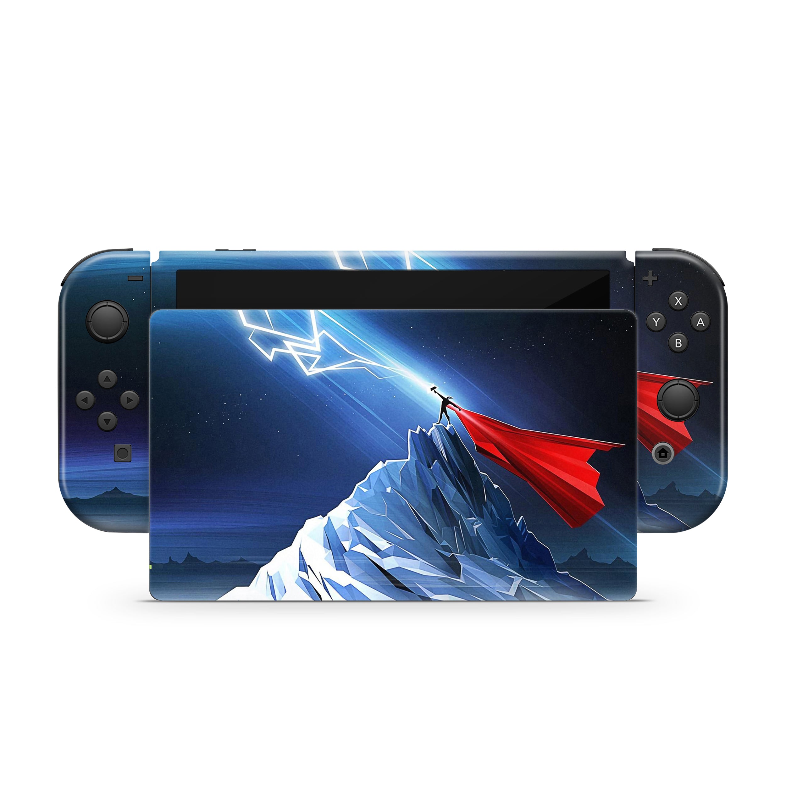 Thunder God v3 Nintendo Switch OLED Skin - Comics-inspired design