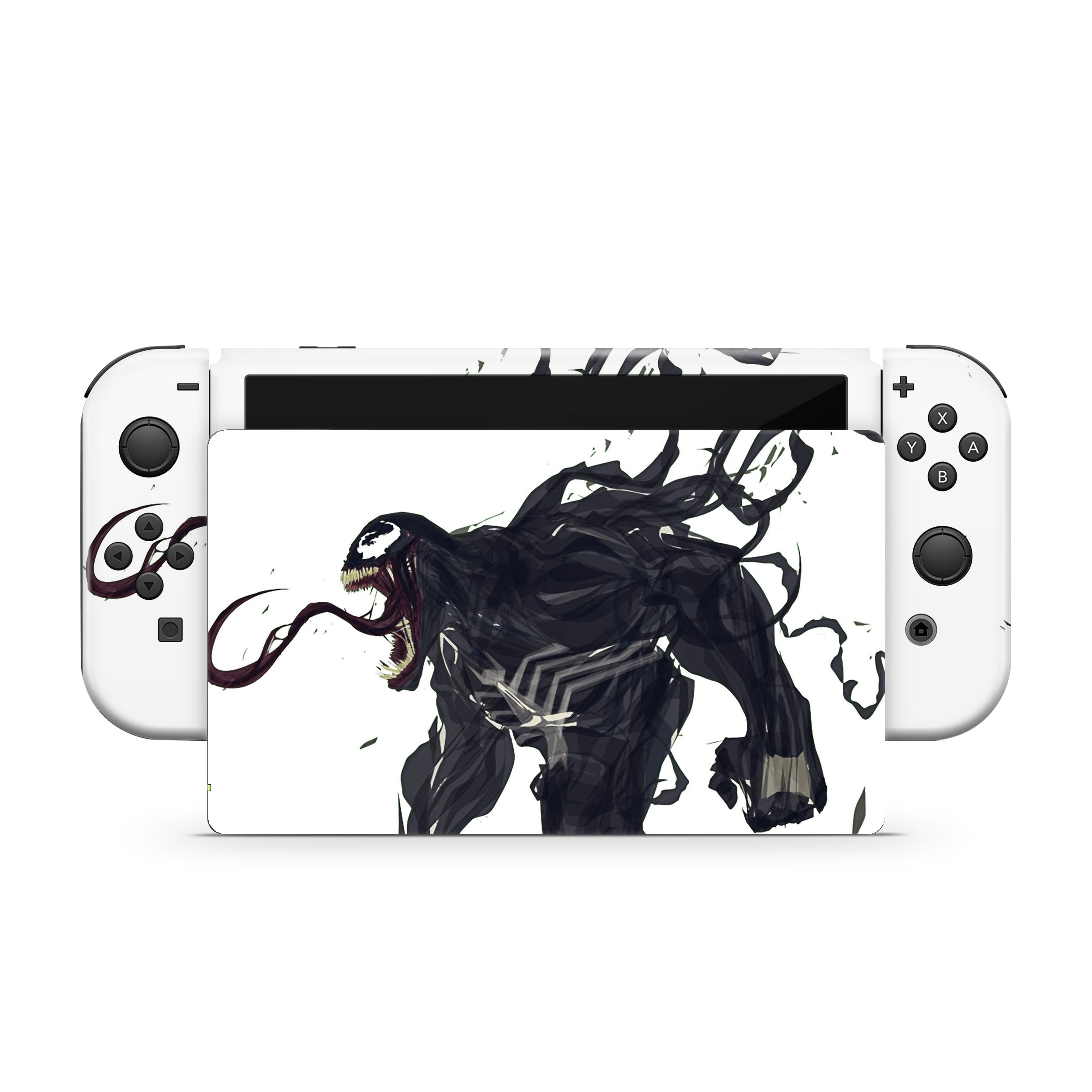 Dark Symbiote v3 Nintendo Switch OLED Skin - Comics-inspired design