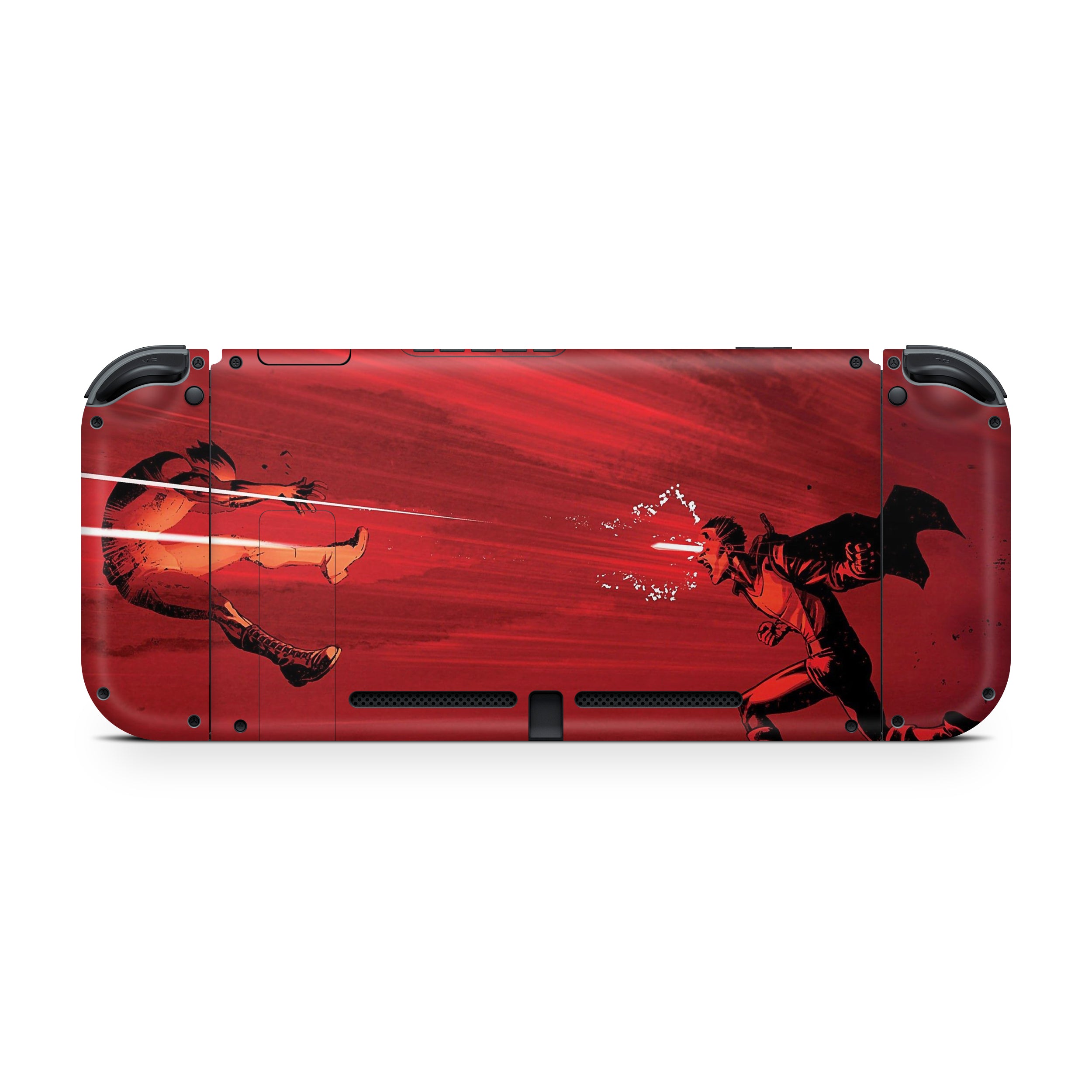 Optical Blast v1 Nintendo Switch OLED Skin - Comics-inspired design