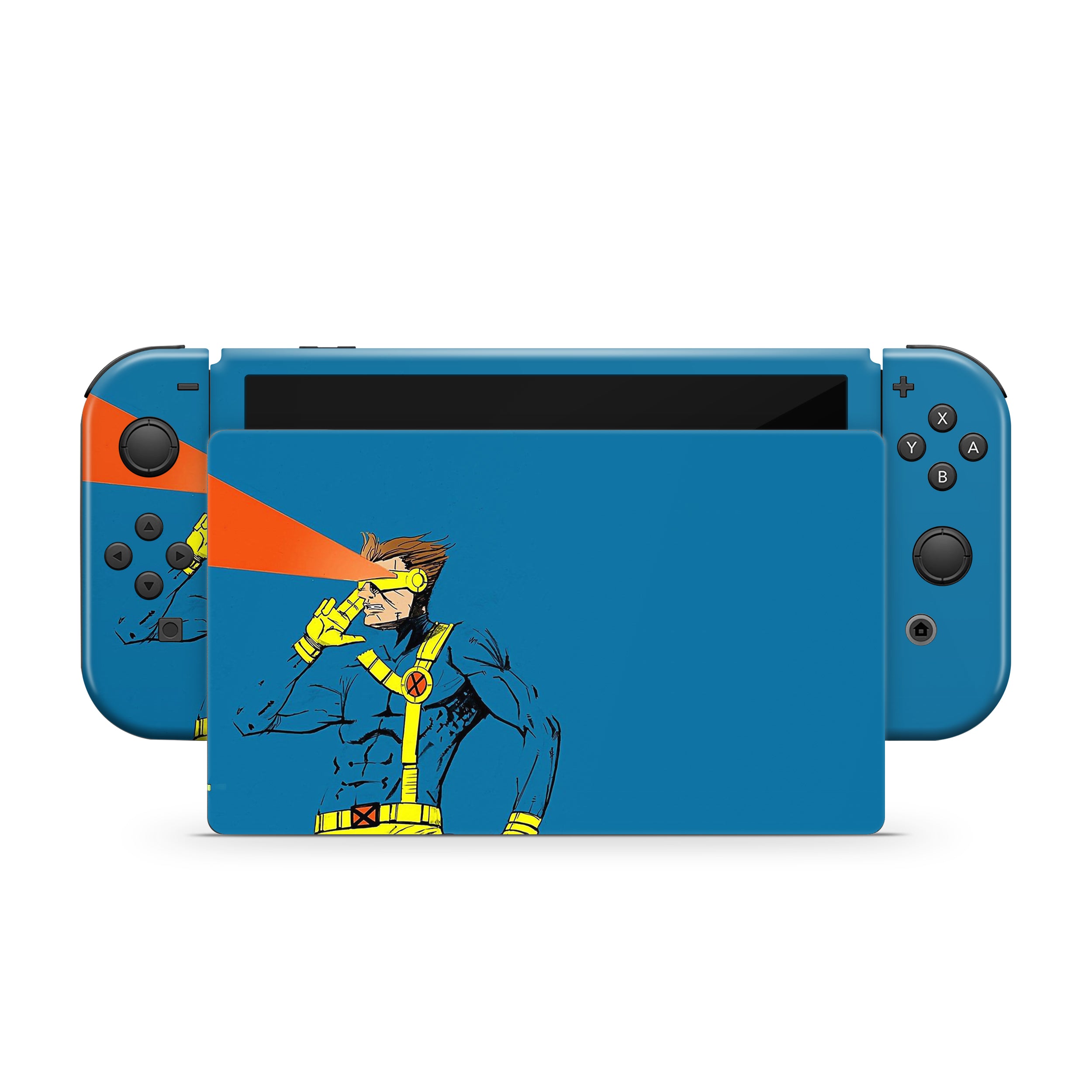 Optical Blast v2 Nintendo Switch OLED Skin - Comics-inspired design
