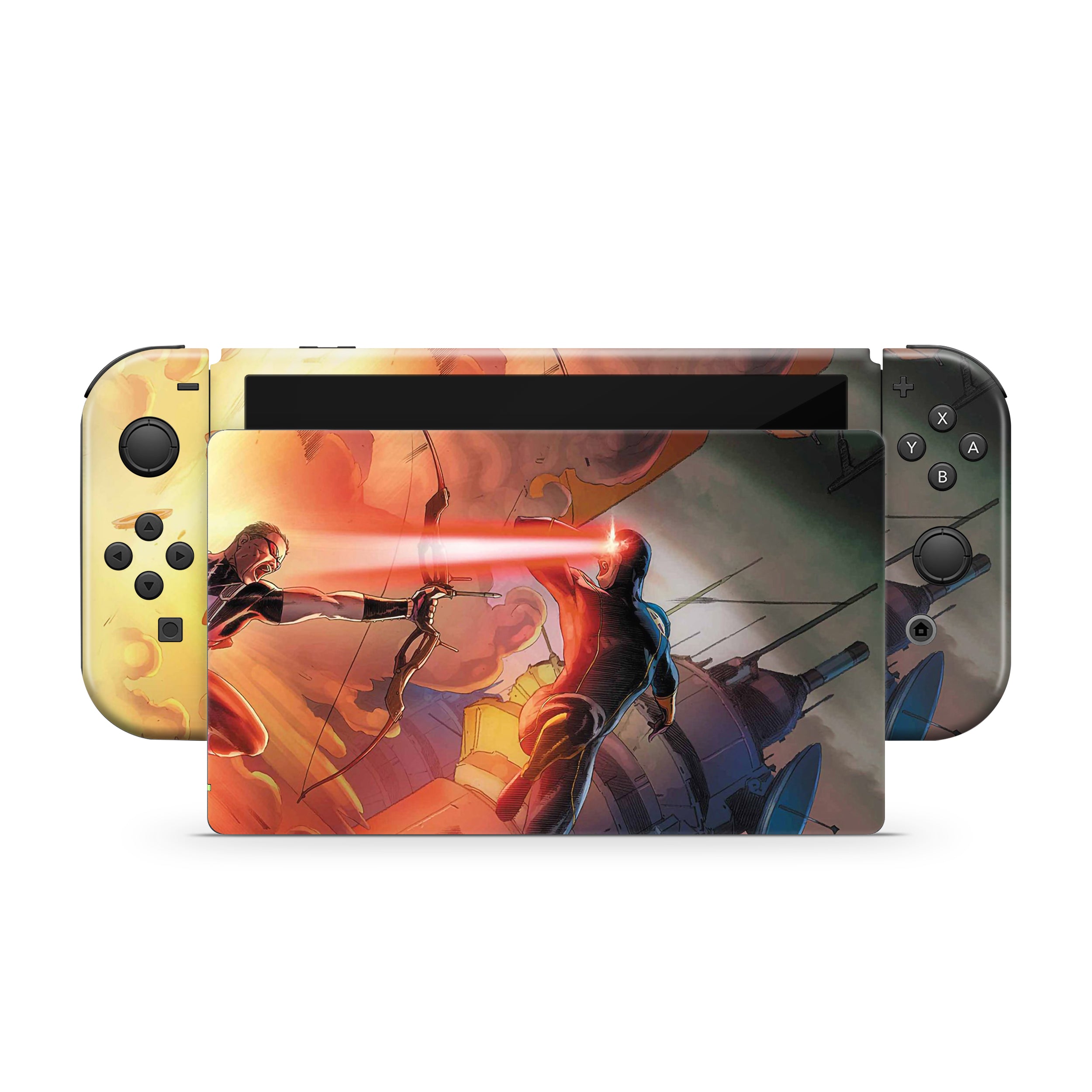Optical Blast v3 Nintendo Switch OLED Skin - Comics-inspired design