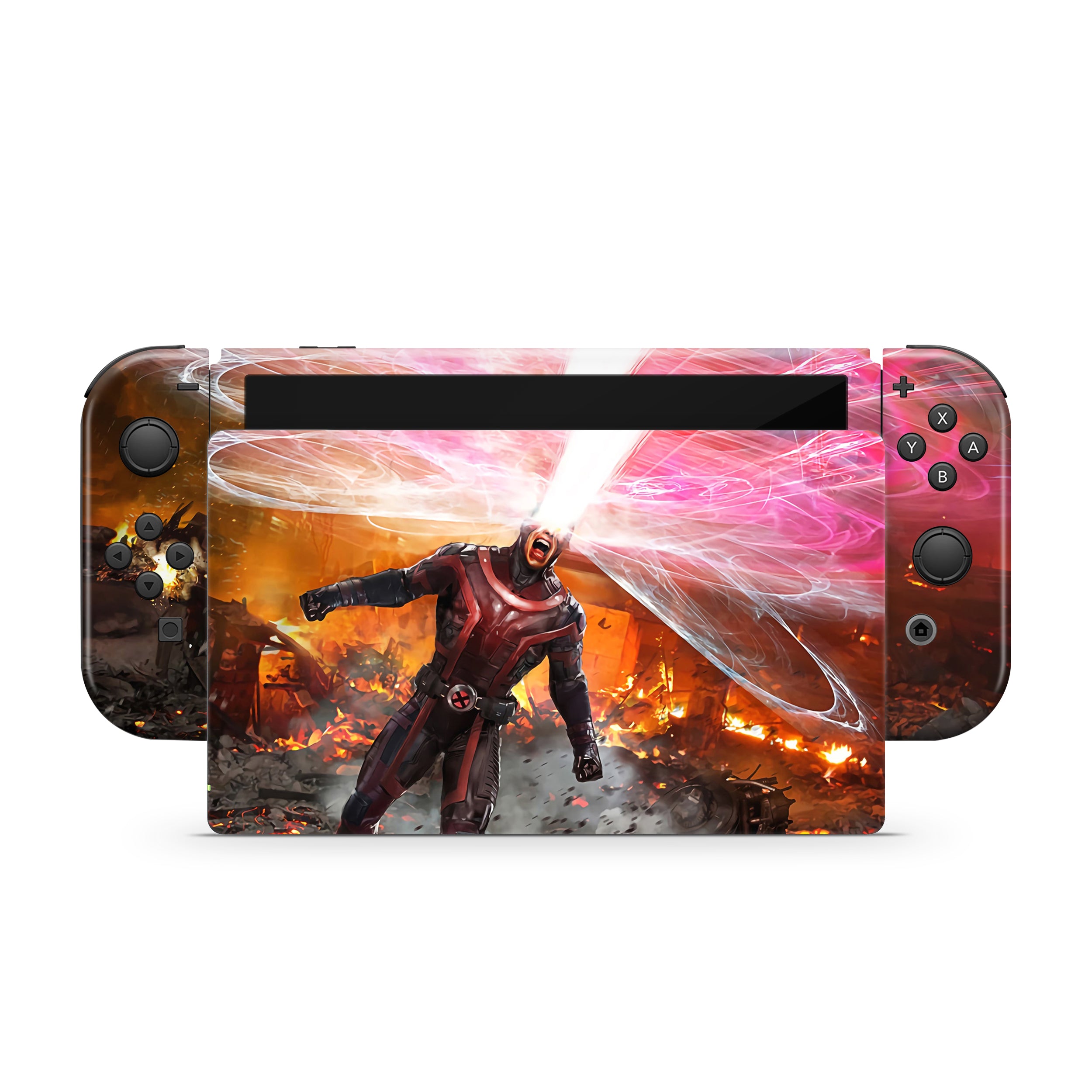 Optical Blast v5 Nintendo Switch OLED Skin - Comics-inspired design