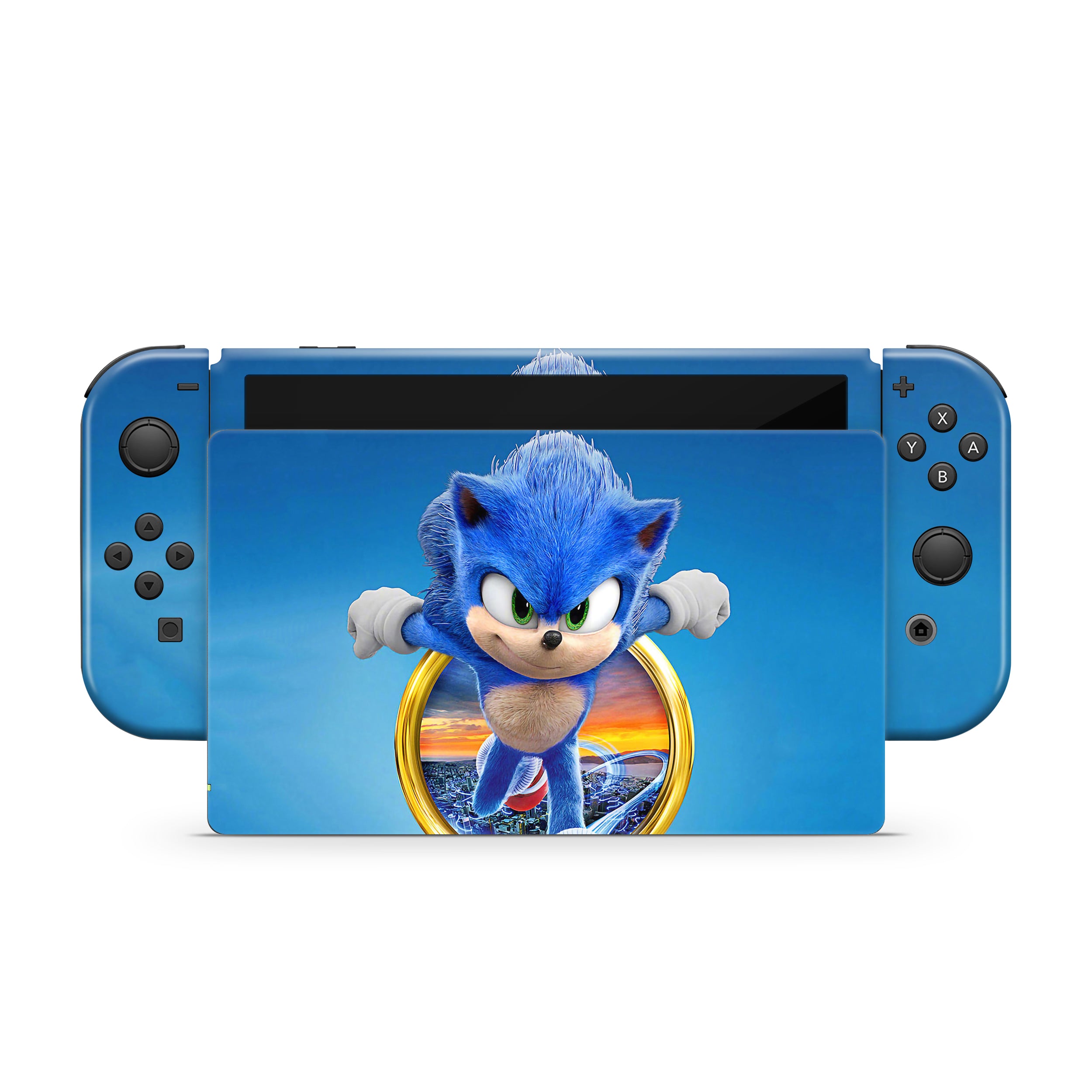 Blue Speedster v1 Nintendo Switch OLED Skin - Video Game-inspired design