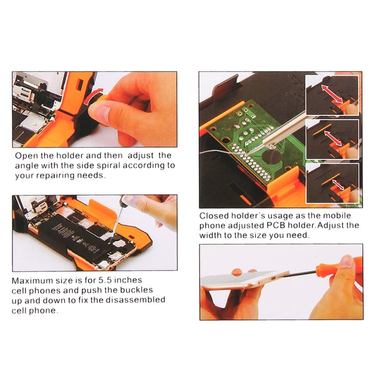 JAKEMY JM-Z13 4 in 1 Adjustable Smart Phone Repair Holder Kit