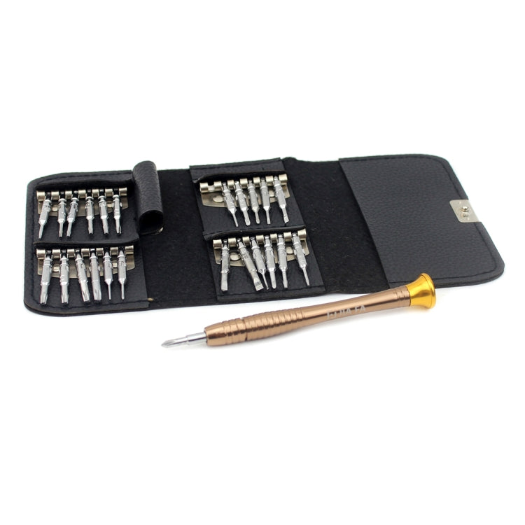 JIAFA JF-8129 24 in 1 Professional Multi-functional Screwdriver Set with Carrying Bag(Gold)