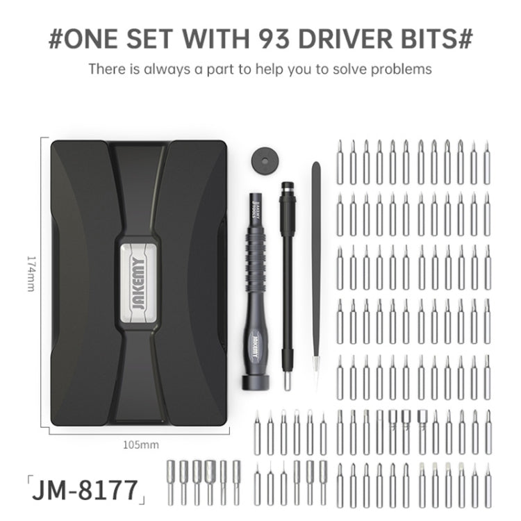 JAKEMY JM-8177 106 in 1 Screwdriver Bit Head Extension Rod Multi-functional Combination Repair Tool Set