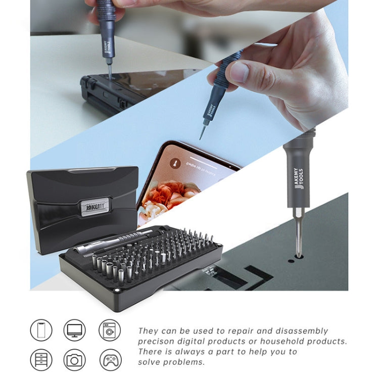 JAKEMY JM-8177 106 in 1 Screwdriver Bit Head Extension Rod Multi-functional Combination Repair Tool Set