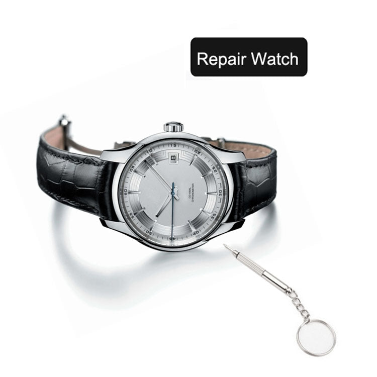 3 in 1 Professional Screwdriver (Cross 1.5, Straight 1.5,Star Nut M2.5) Repair Tool with Keychain for Smart Phone, Watches,Glasses(Silver)