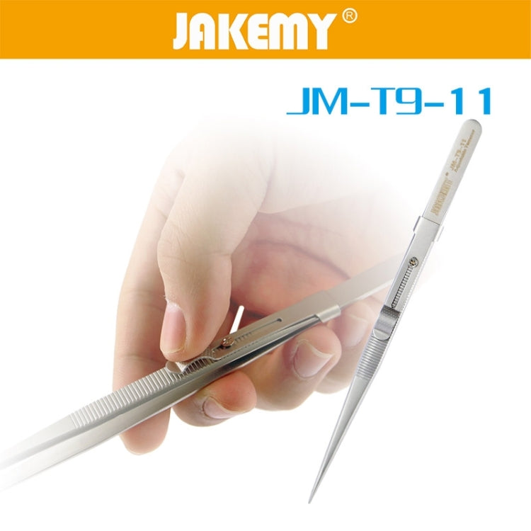 JAKEMY JM-T9-11 Adjustable Straight Tweezers(Silver)