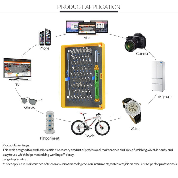 BEST BST-8928 Screwdriver Magnetic Bit Driver Kit 63 in 1 Professional Screwdrivers Set