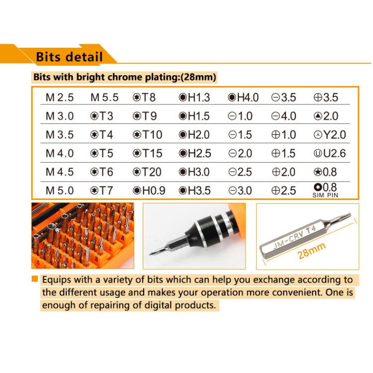 JAKEMY JM-8130 45 in 1 Interchangeable Magnetic Precision Screwdriver Set