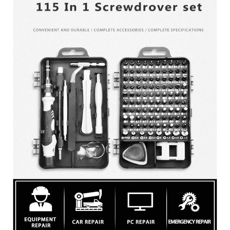 115 in 1 Precision Screw Driver Mobile Phone Computer Disassembly Maintenance Tool Set(Red)