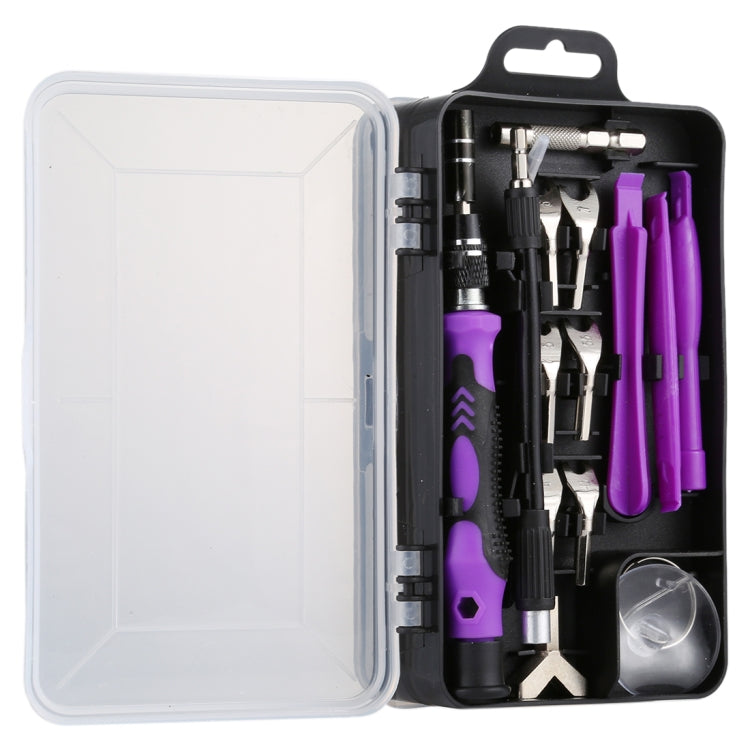 135 in 1 DIY Mobile Phone Disassembly Tool Clock Repair Multi-function Tool Screwdriver Set(Black Purple)