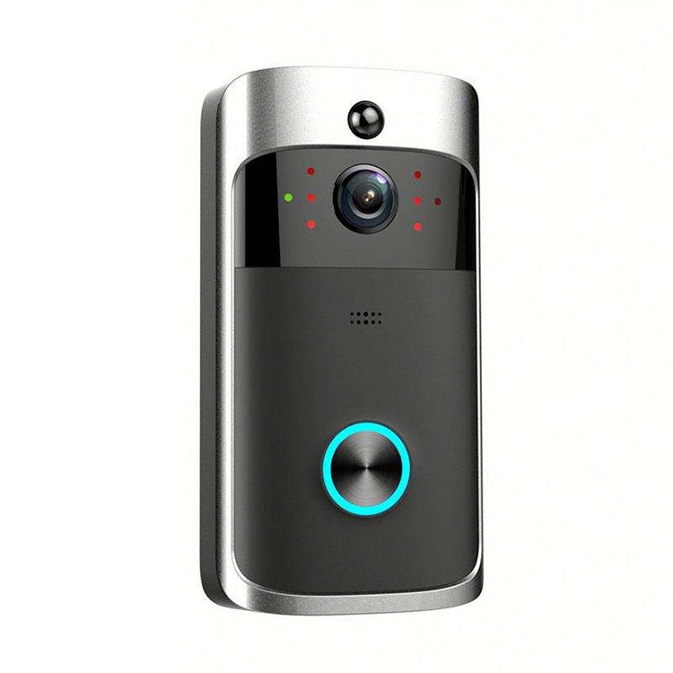 M4 720P Smart WIFI Ultra Low Power Video PIR Visual Doorbell with 3 Battery Slots,Support Mobile Phone Remote Monitoring & Night Vision & 166 Degree Wide-angle Camera Lens (Black)