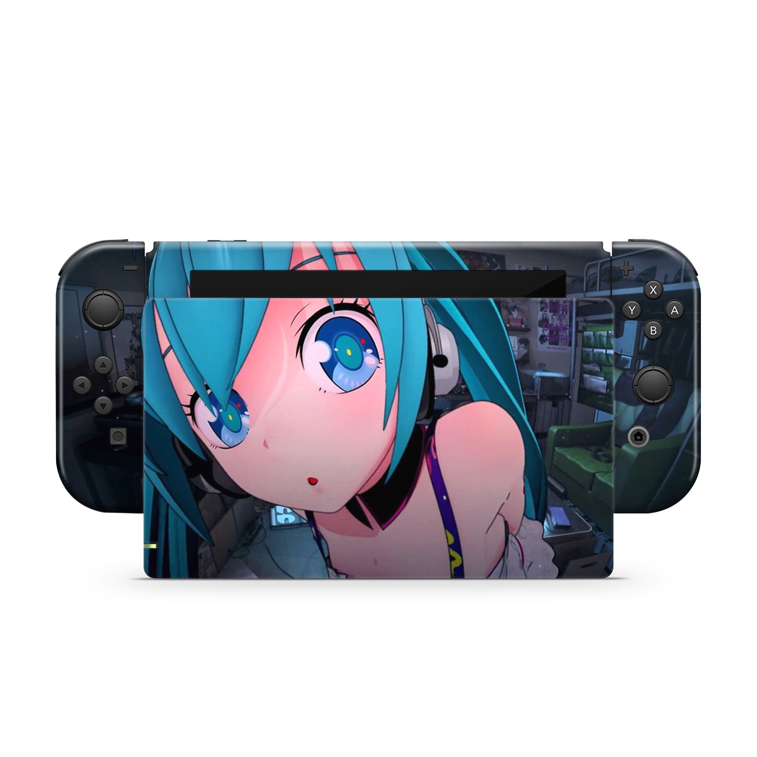 Blue Heroine v1 Nintendo Switch Skin - Anime-inspired design