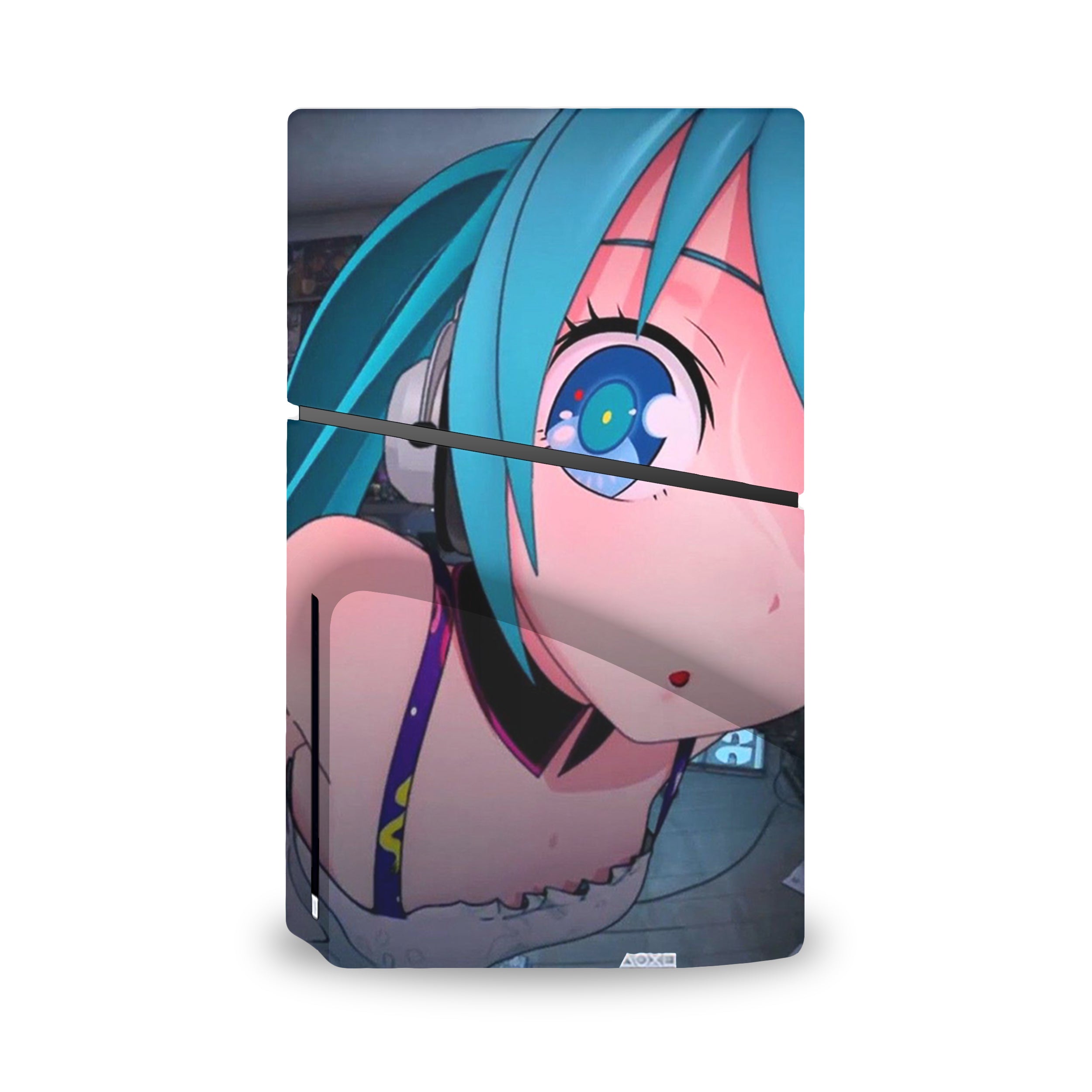 Blue Heroine v1 PS5 Slim Skin - Anime-inspired design