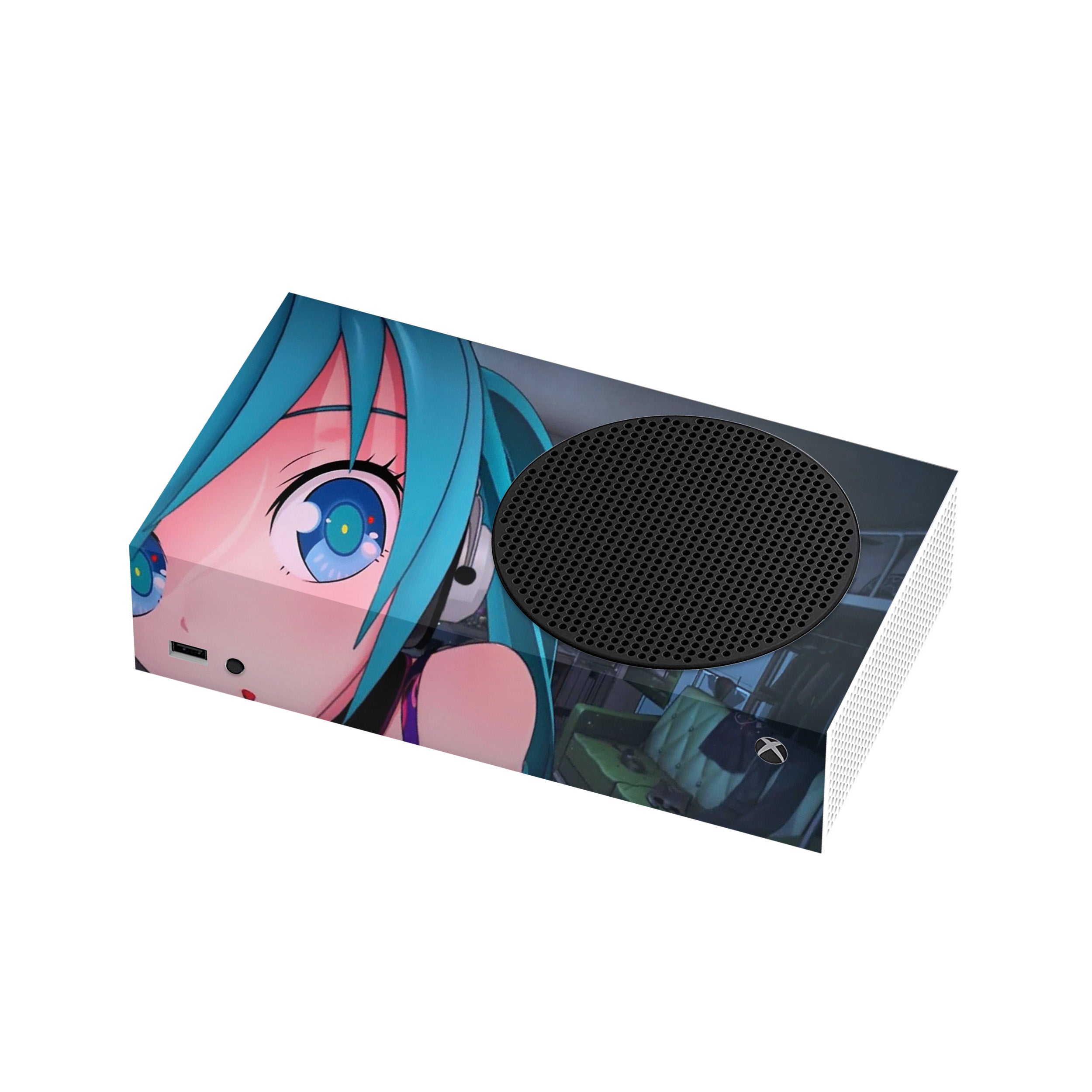 Blue Heroine v1 Xbox Series S Skin - Anime-inspired design