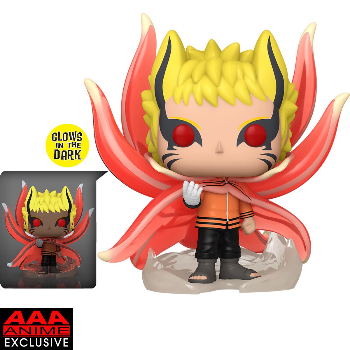 Boruto: Naruto Next Generations Naruto Baryon Mode Glow-in-the-Dark Super 6-Inch Funko Pop! Vinyl Figure - AAA Anime Exclusive