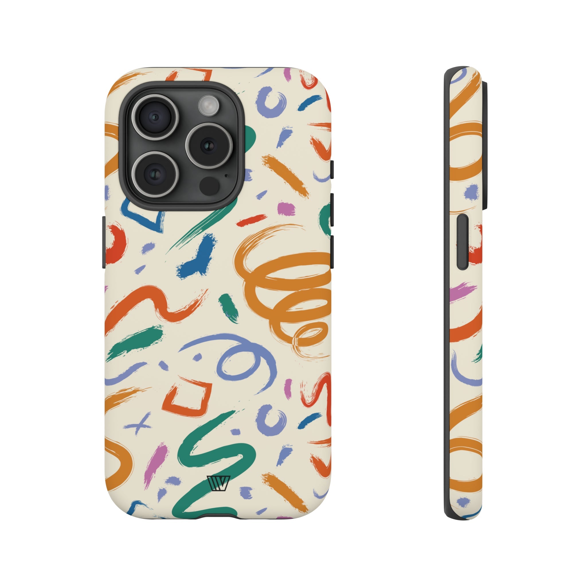 DOODLE BRUSH STROKES | Tough Phone Case